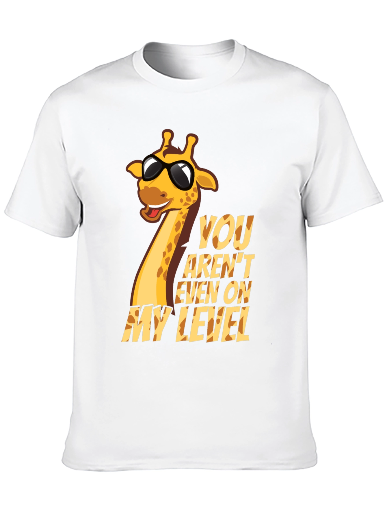Black Giraffe Humor T-Shirt - You Aren't Even On My Level view 10