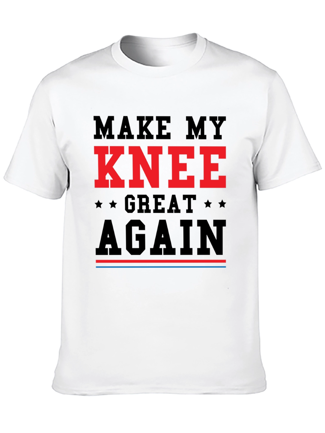 Black Make My Knee Great Again T-Shirt - Funny Recovery Tee view 10
