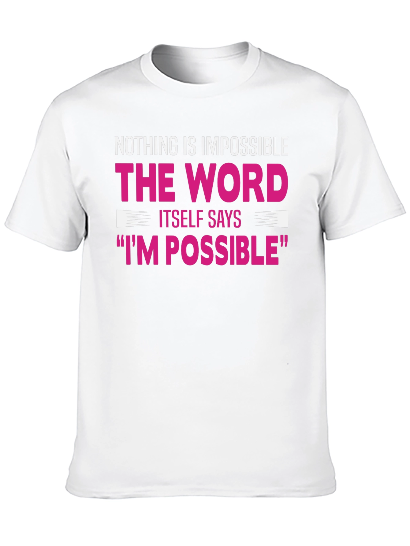 Black Motivational Graphic Tee - Nothing Is Impossible view 10