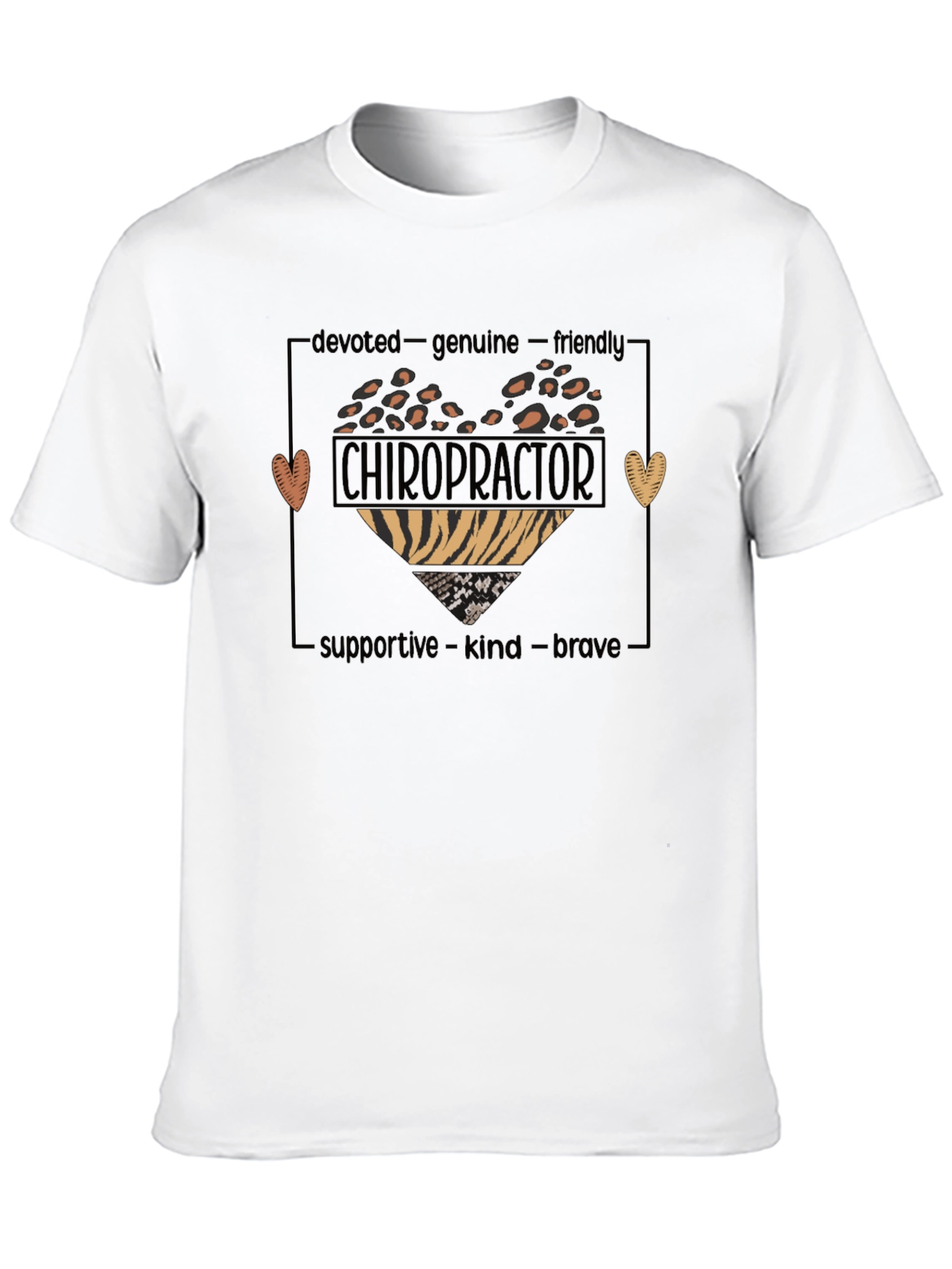 Black Chiropractor Heart Graphic T-Shirt view 10