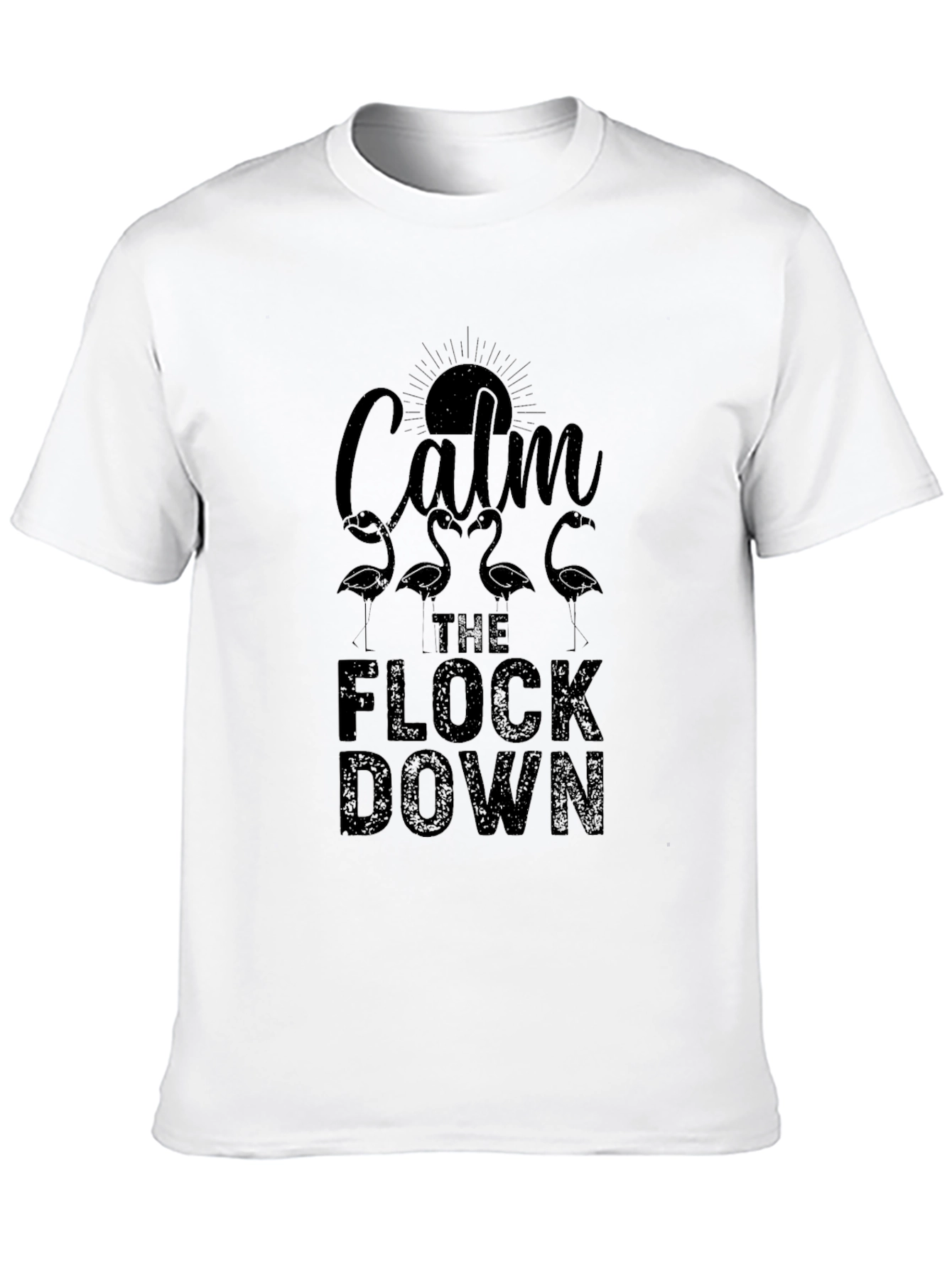 Black Calm the Flock Down Graphic Tee - Black view 10