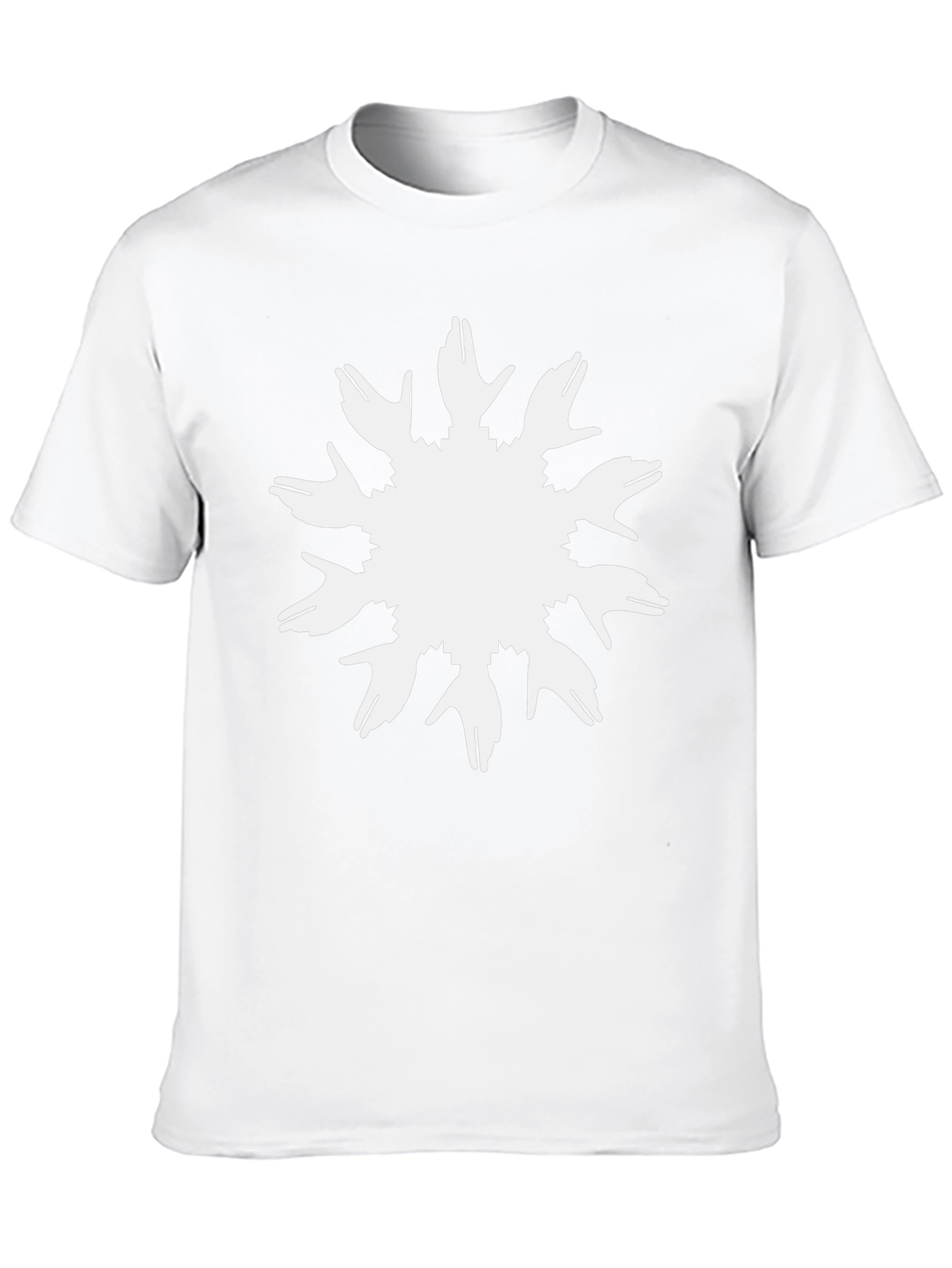 Black Unique Hands Sunburst Graphic Black T-Shirt view 10