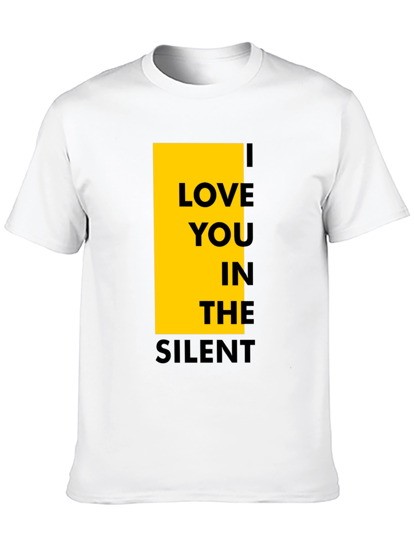 Black I Love You In The Silent Black T-Shirt view 10