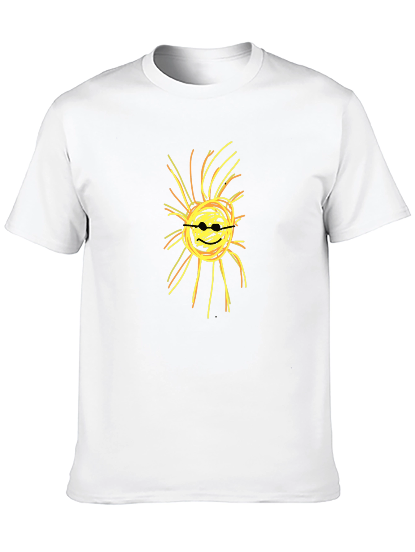 Black Abstract Sun Graphic Black T-Shirt view 10