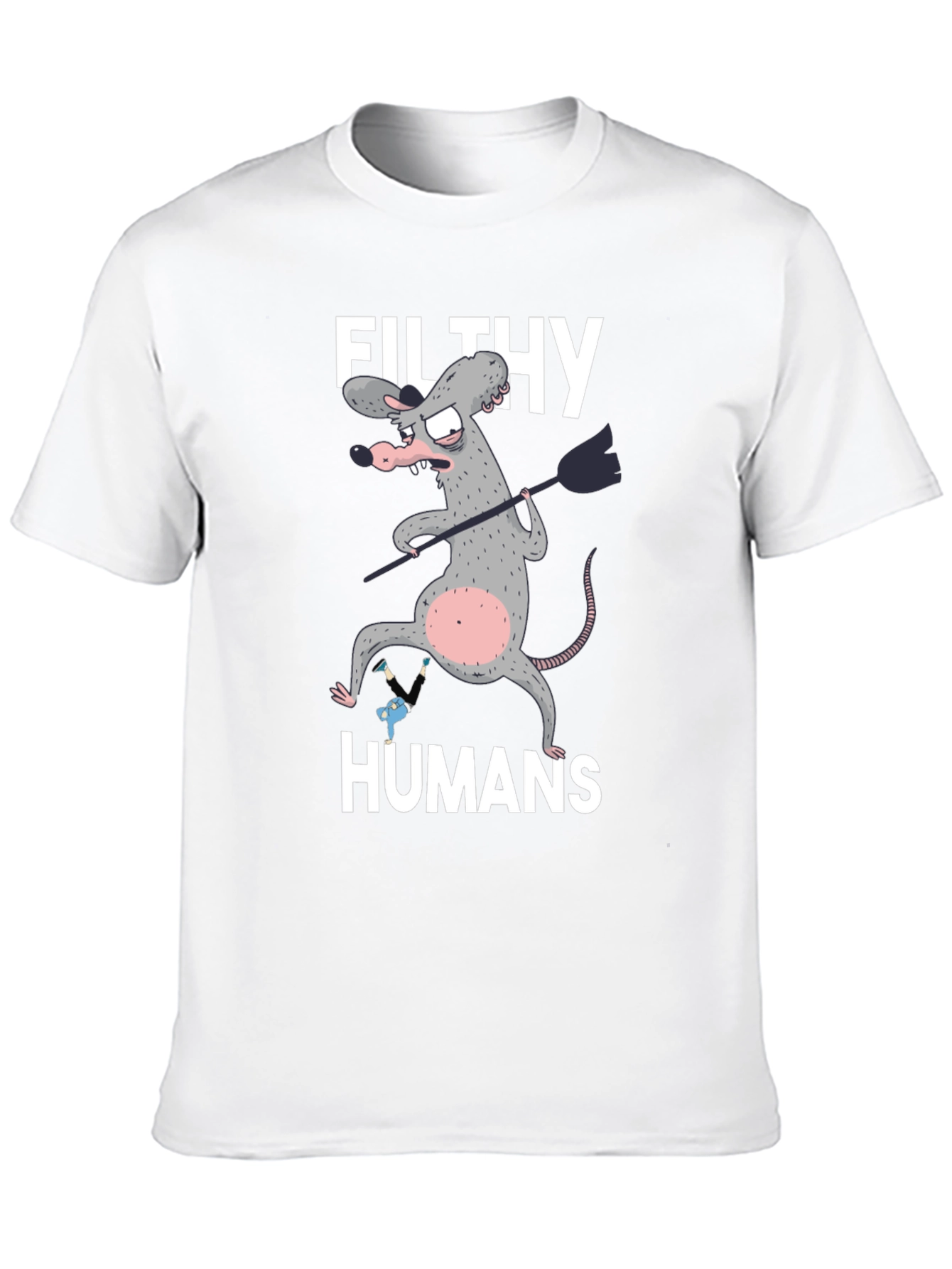 Black Filthy Humans Graphic T-Shirt view 10