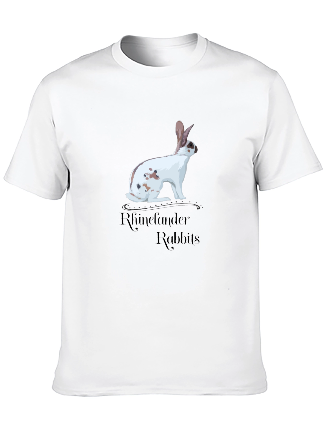 Black Rhinelander Rabbit Graphic Tee - Black Cotton T-Shirt view 10