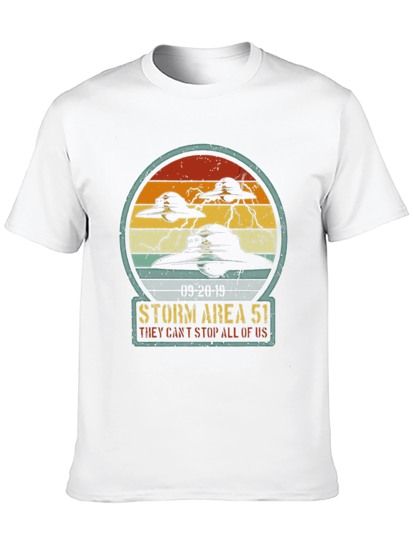 Black Storm Area 51 Graphic Tee - They Can't Stop All of Us T-Shirt view 10