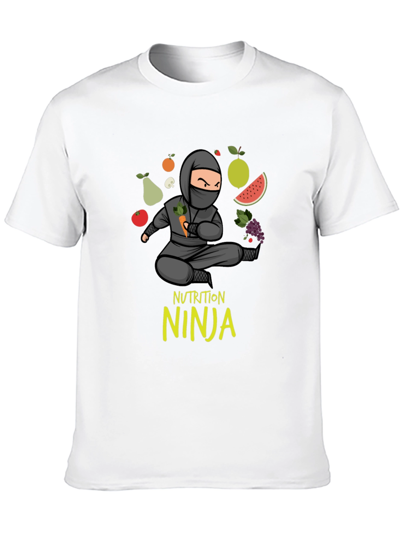 Black Nutrition Ninja T-Shirt - Healthy Eating Tee view 10