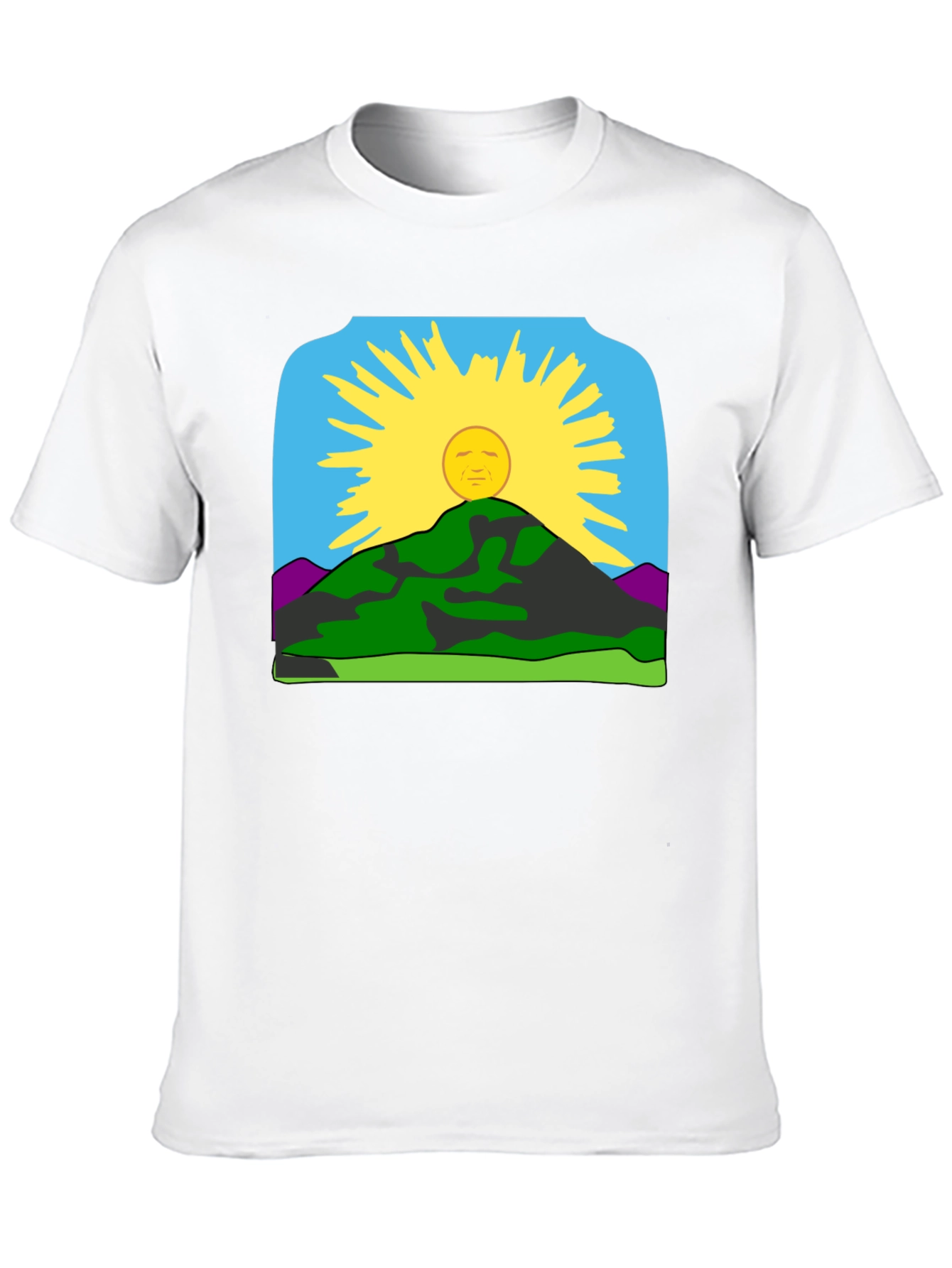 Black Sunrise Mountain Graphic Tee - Black Casual Shirt view 10