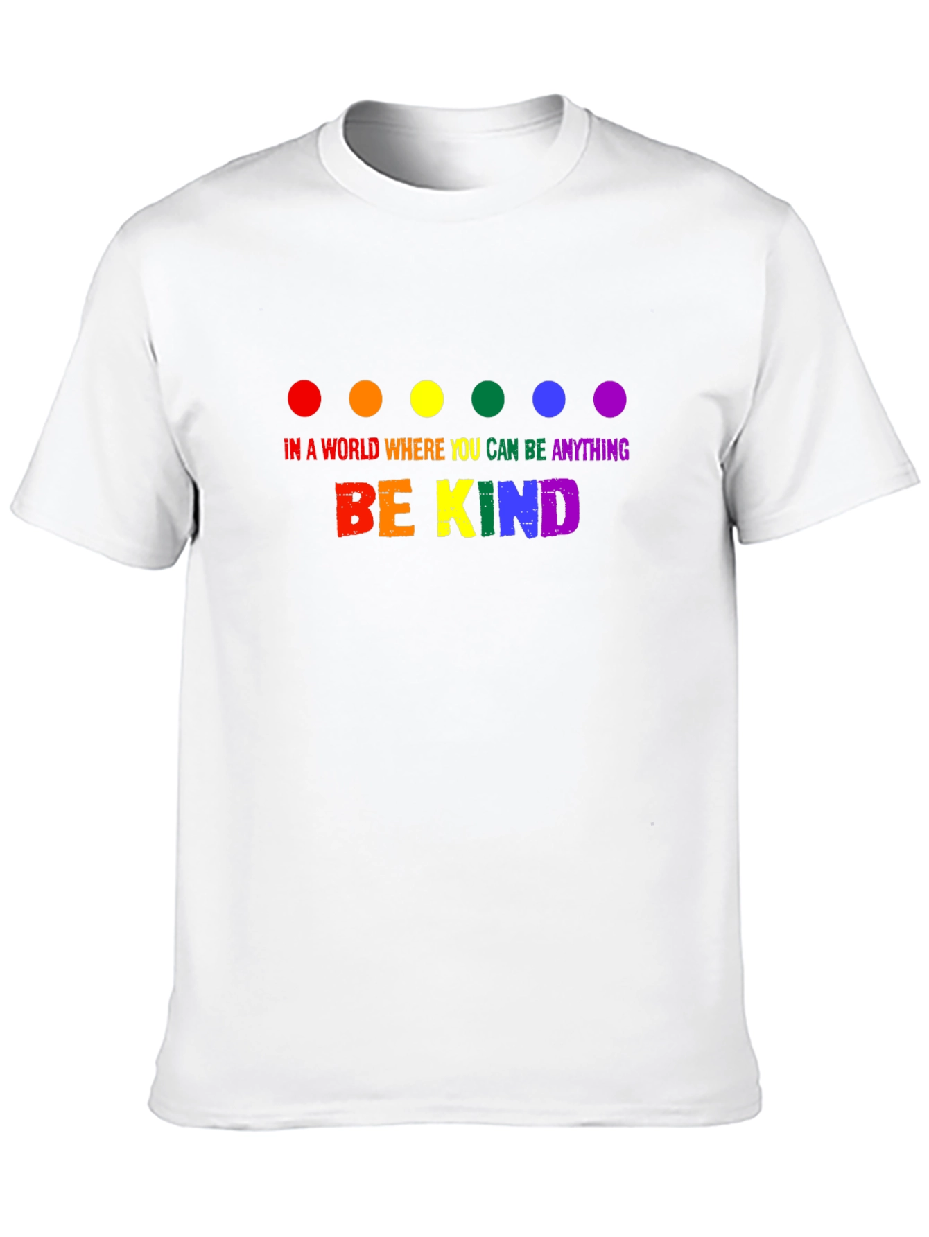 Black Be Kind Rainbow Graphic Tee view 10
