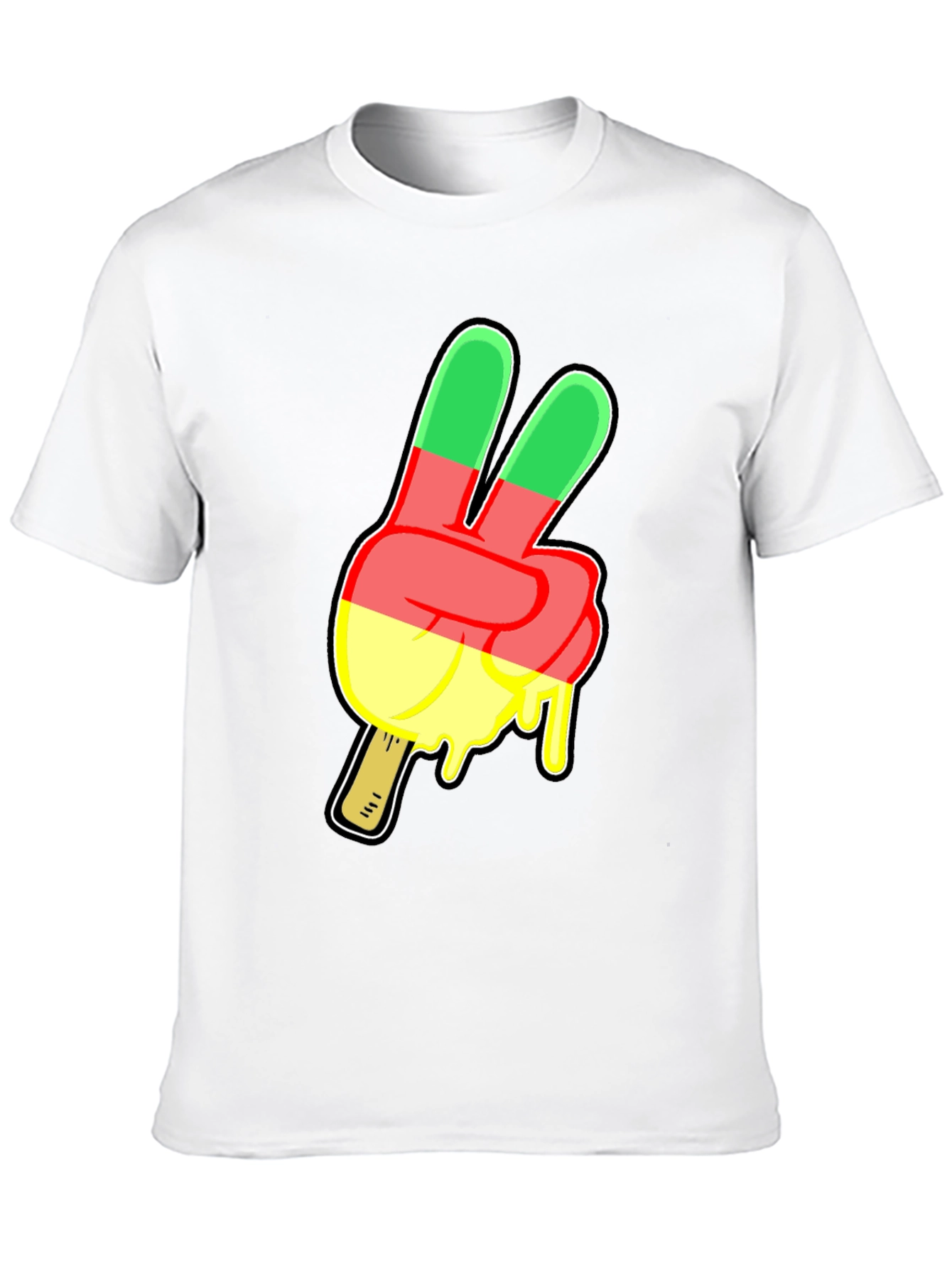 Black Peace Sign Ice Cream T-Shirt view 10