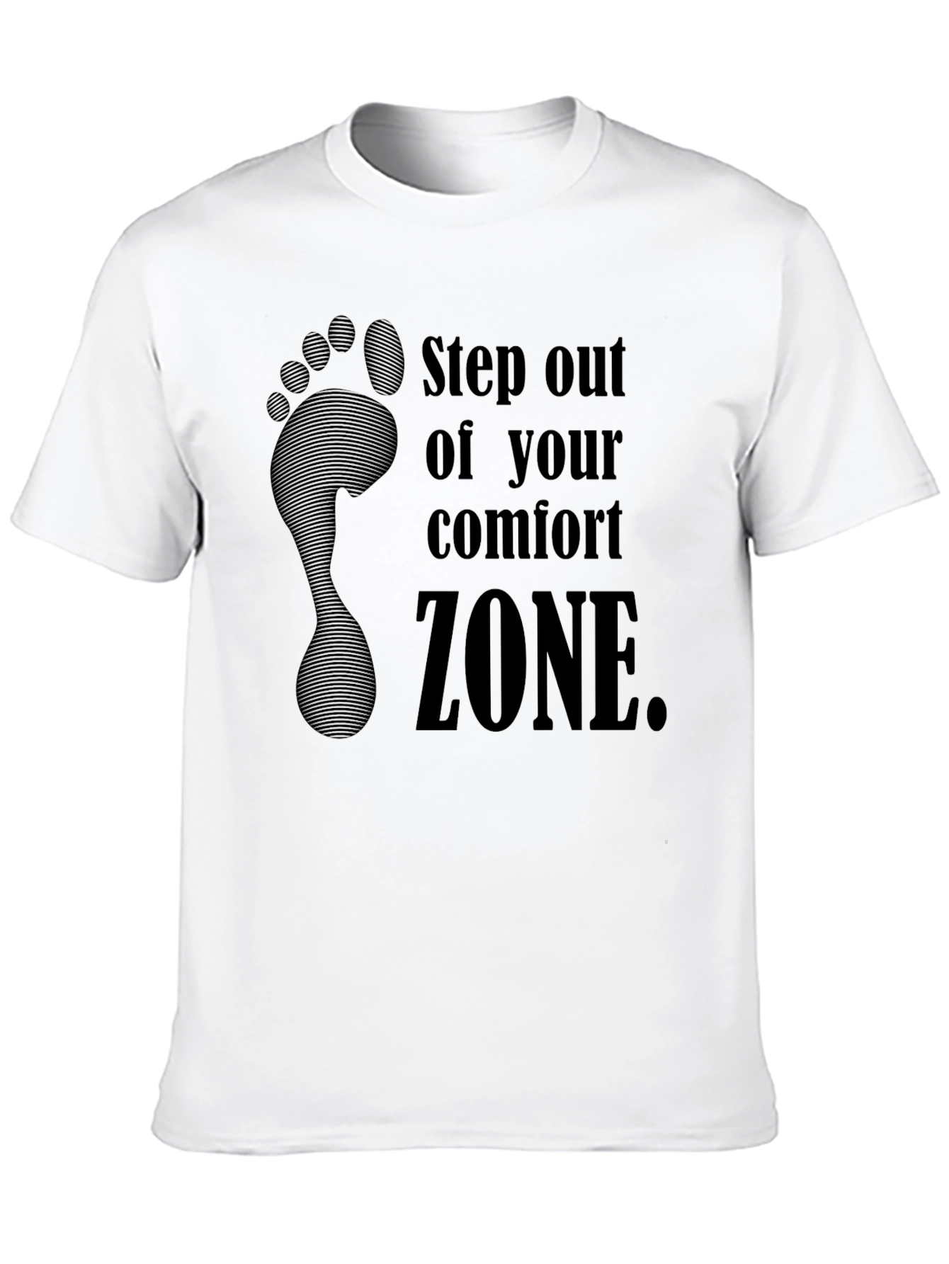 Black Comfort Zone T-Shirt | Step Out and Explore! view 10