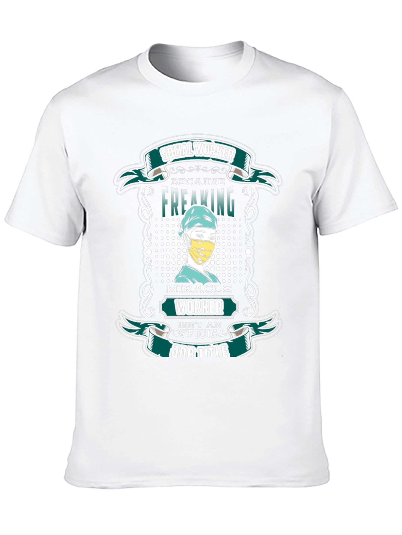 Black Social Worker Freaking Miracle T-Shirt view 10