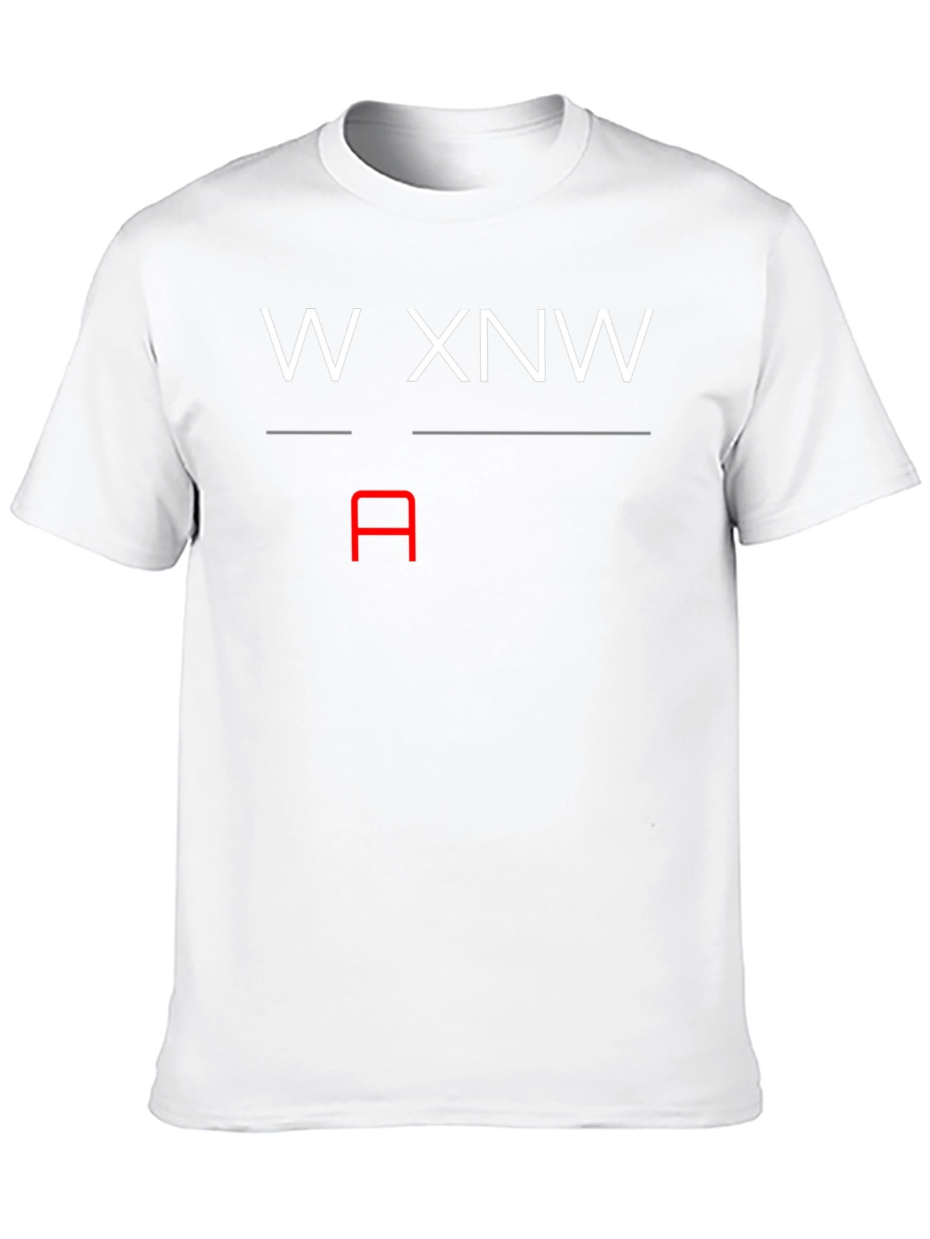 Black Modern Graphic Tee - "W XNW" Design view 10
