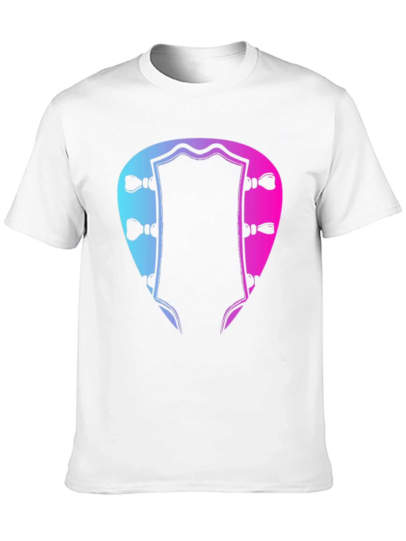 Black Guitar Headstock T-Shirt - Music Lover Tee view 10