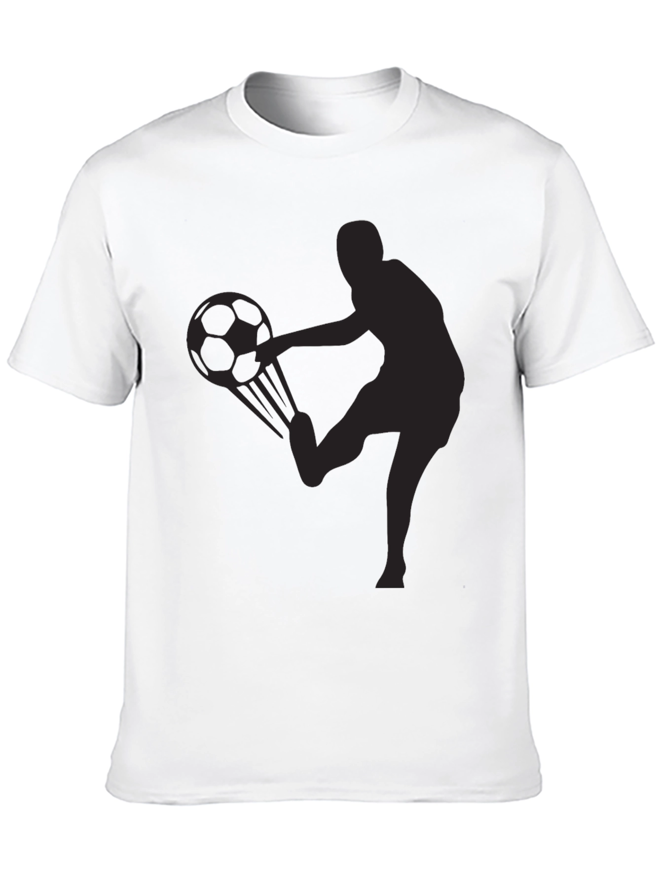 Black Soccer Kick T-Shirt - Black Graphic Tee view 10