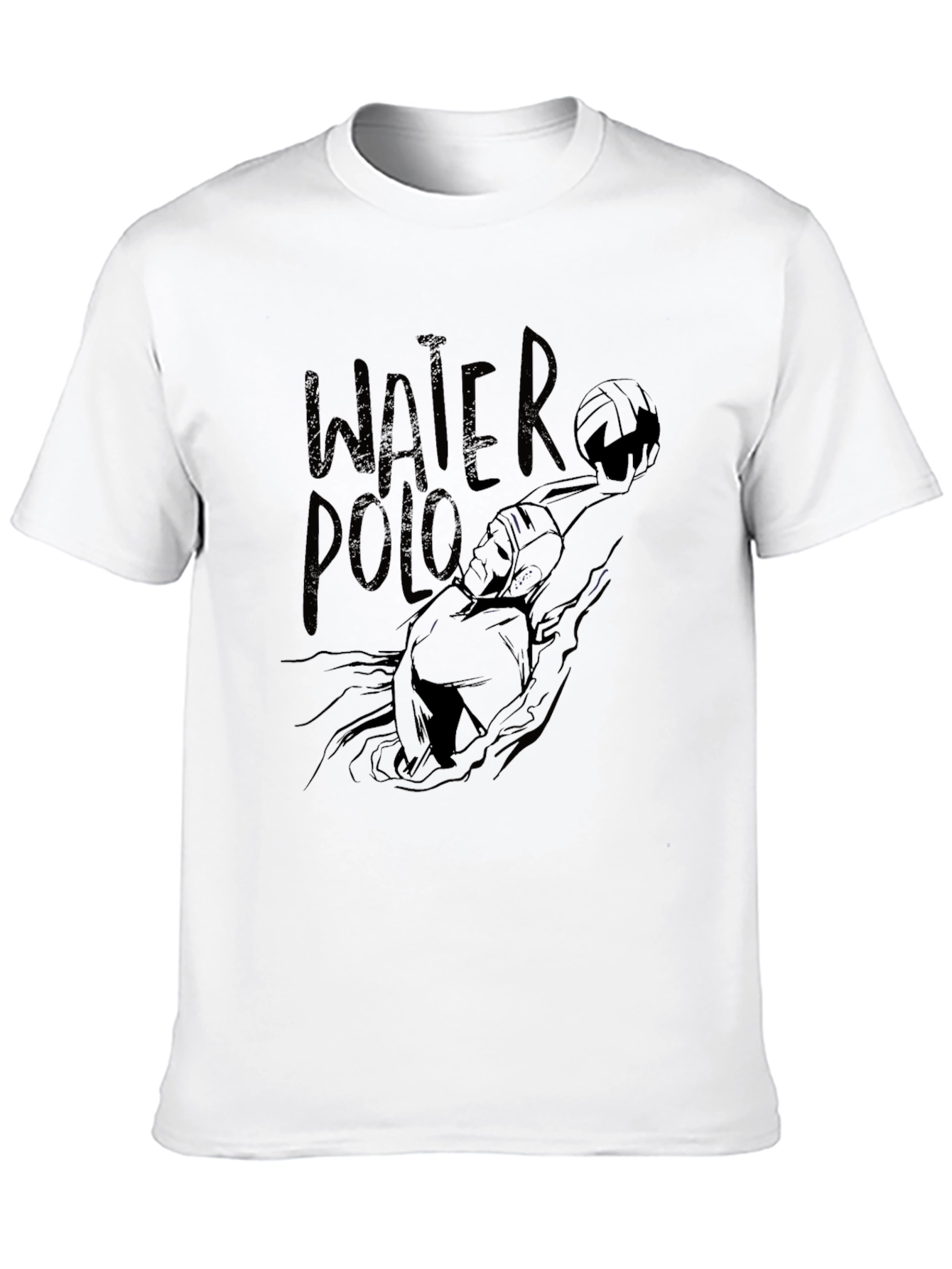 Black Water Polo Graphic T-Shirt - Cool Sports Design view 10