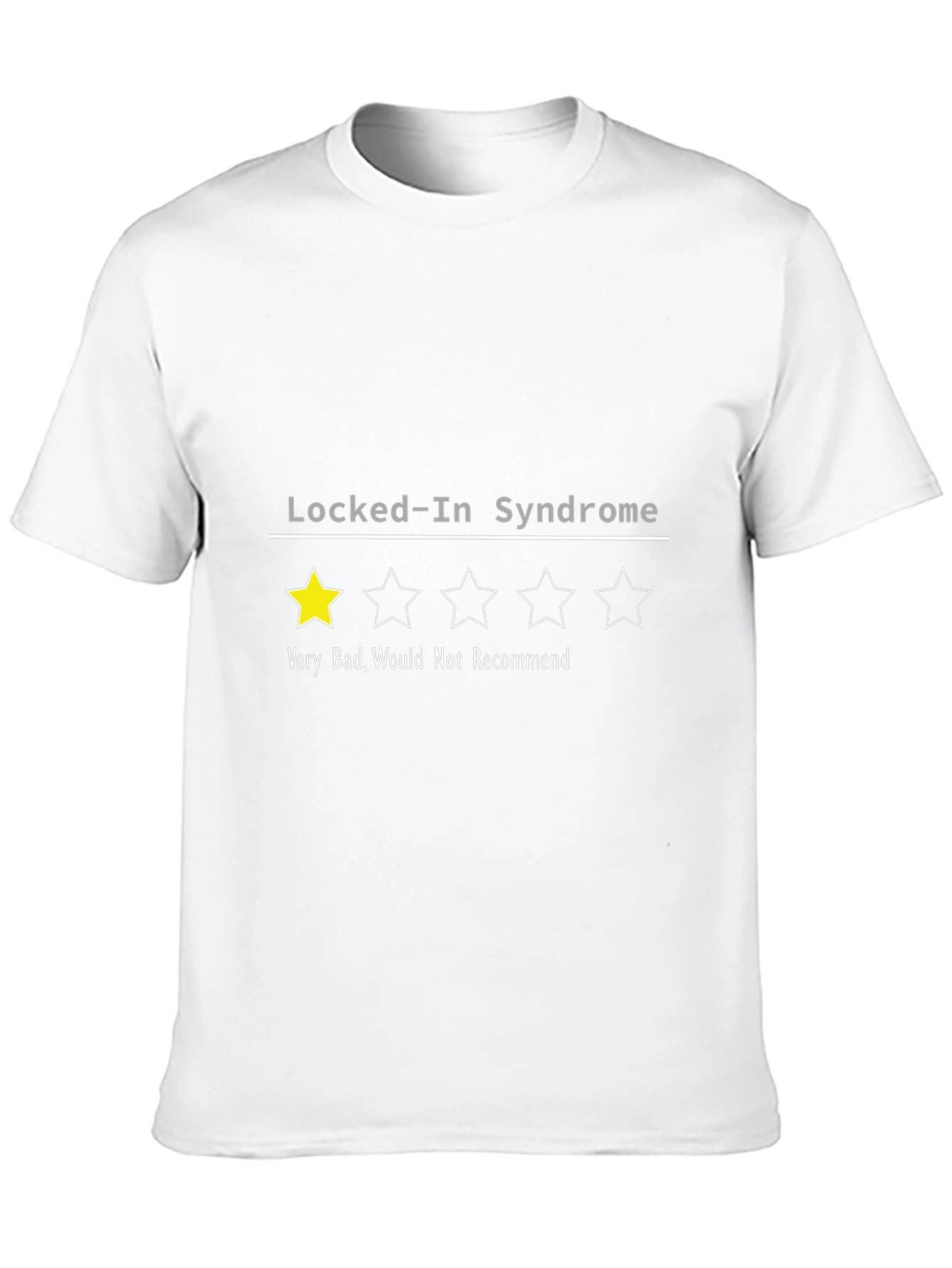 Black Locked-In Syndrome One-Star T-Shirt view 10