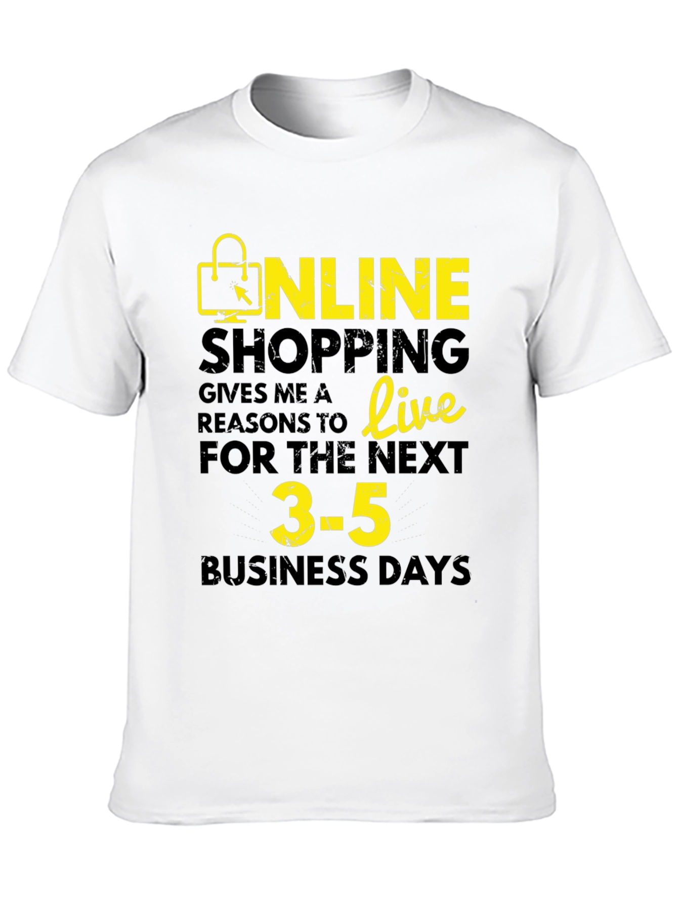 Online Shopping T-Shirt - 'Reasons to Live' Graphic Tee - 10