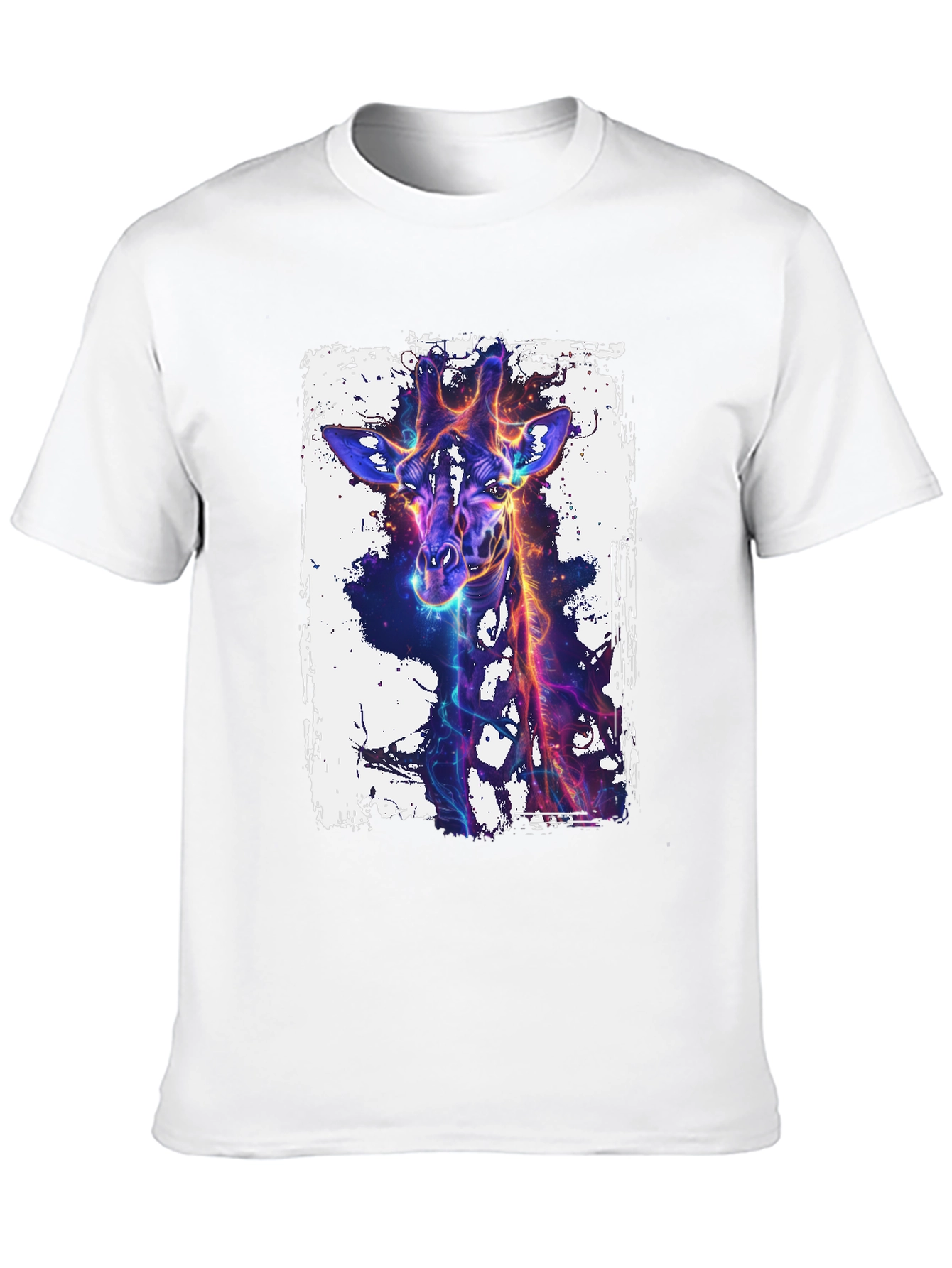 Black Neon Giraffe Graphic Tee - Black view 10