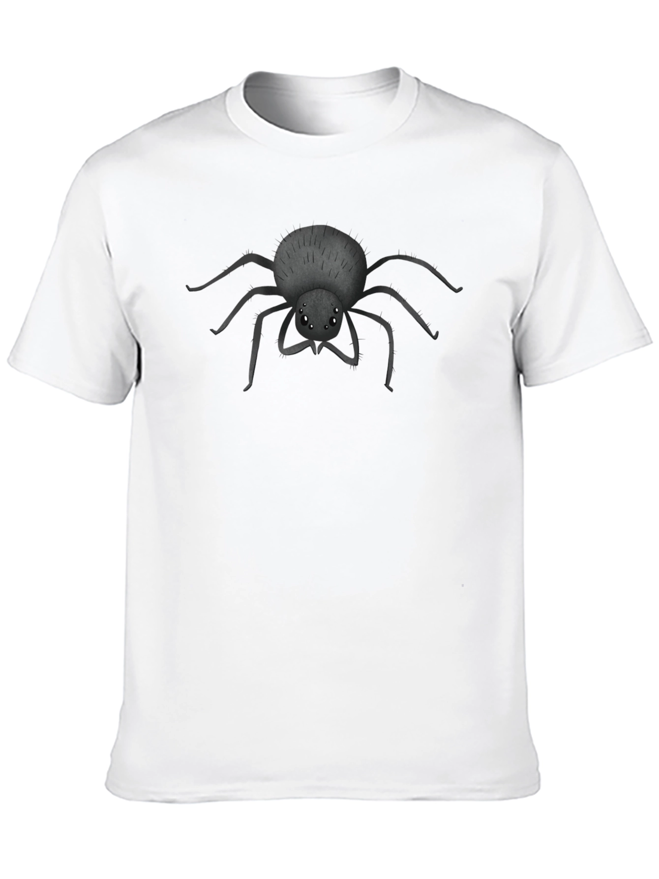 Black Creepy Cute Spider Graphic Tee - Soft Black Cotton view 10