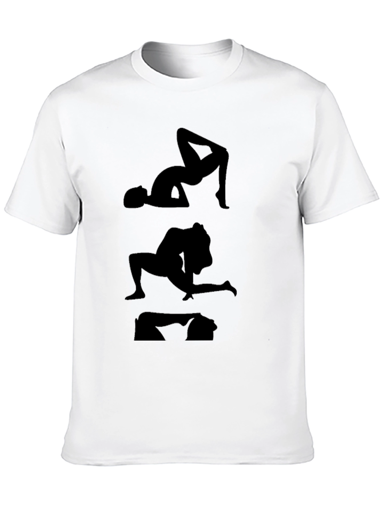 Black Silhouette Yoga Pose Graphic Tee - Black view 10