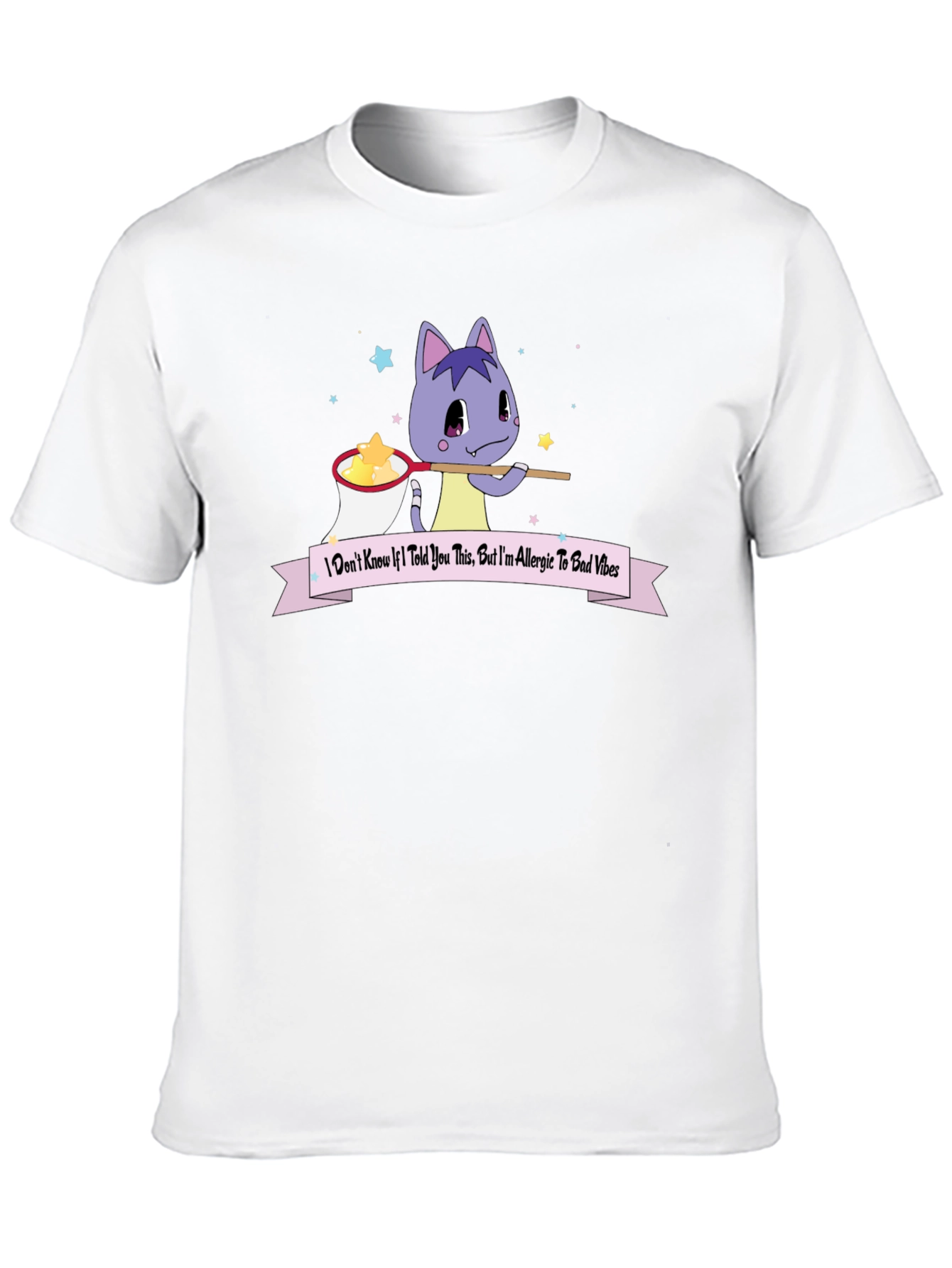 Black Allergic to Bad Vibes T-Shirt view 10