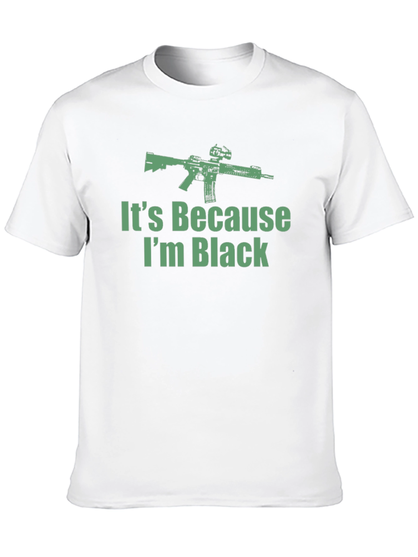 Black It's Because I'm Black Graphic T-Shirt view 10