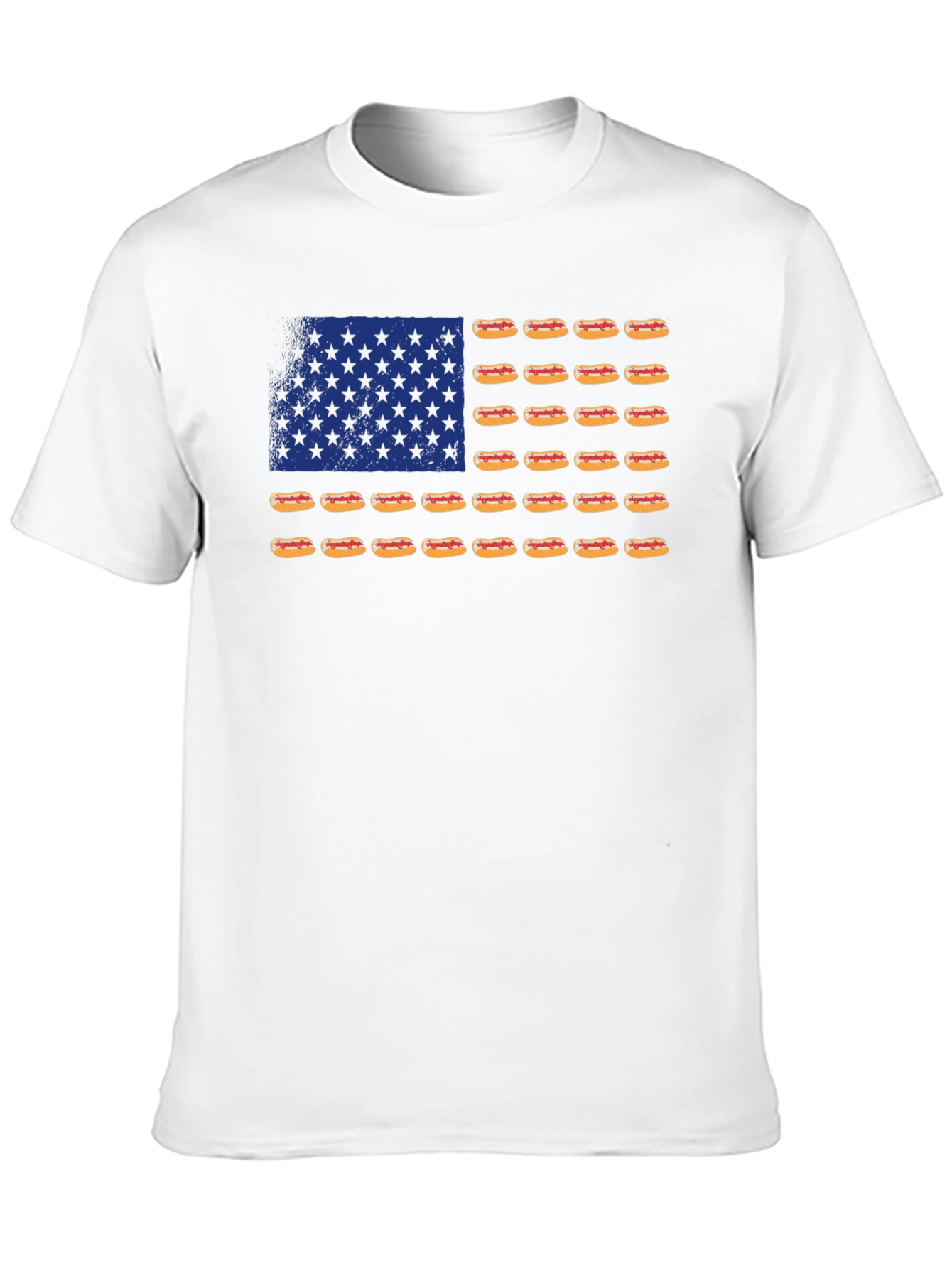 Black Hot Dog Flag T-Shirt - USA Patriotic Tee view 10