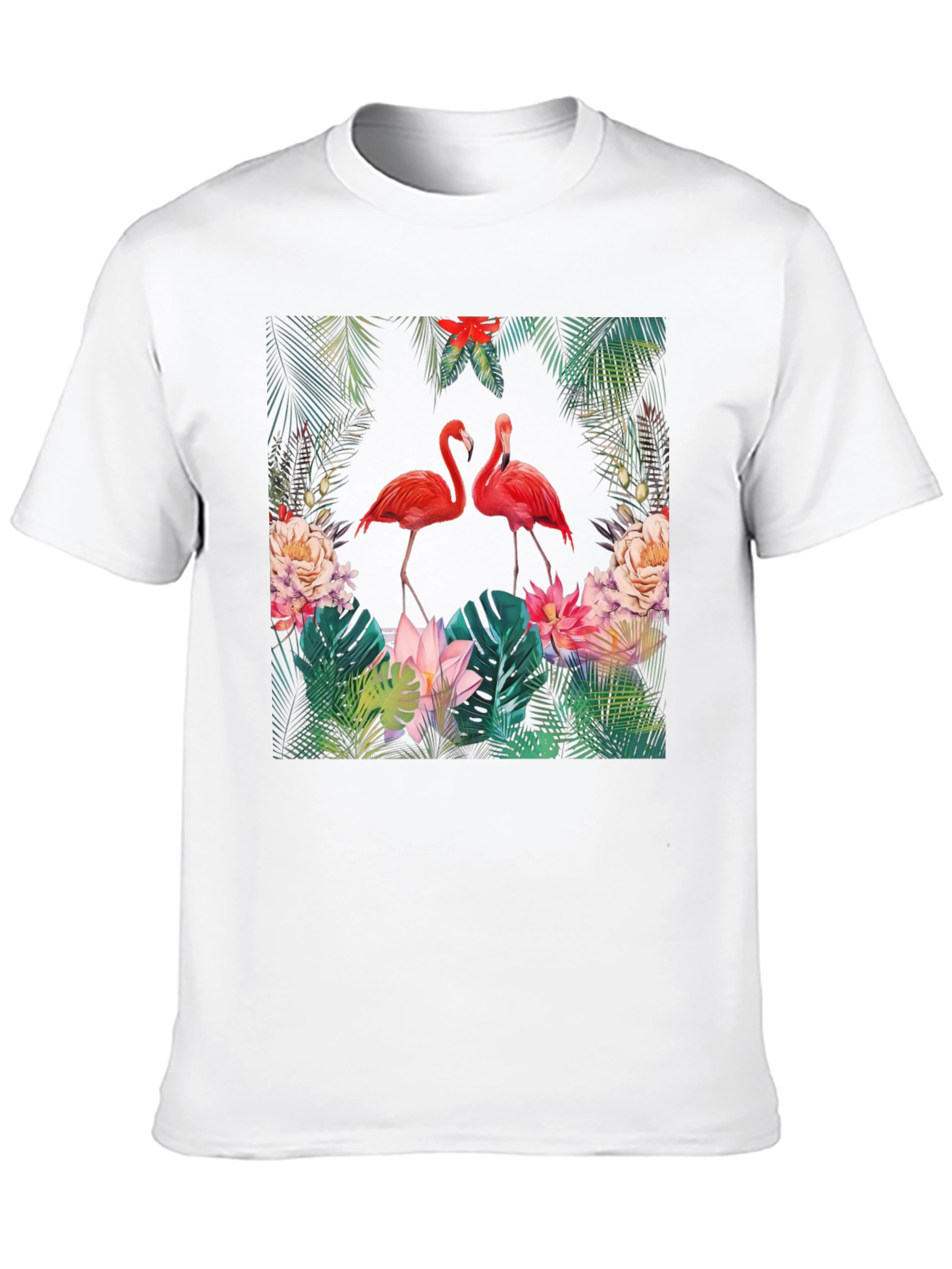 Black Tropical Flamingo Graphic Tee view 10