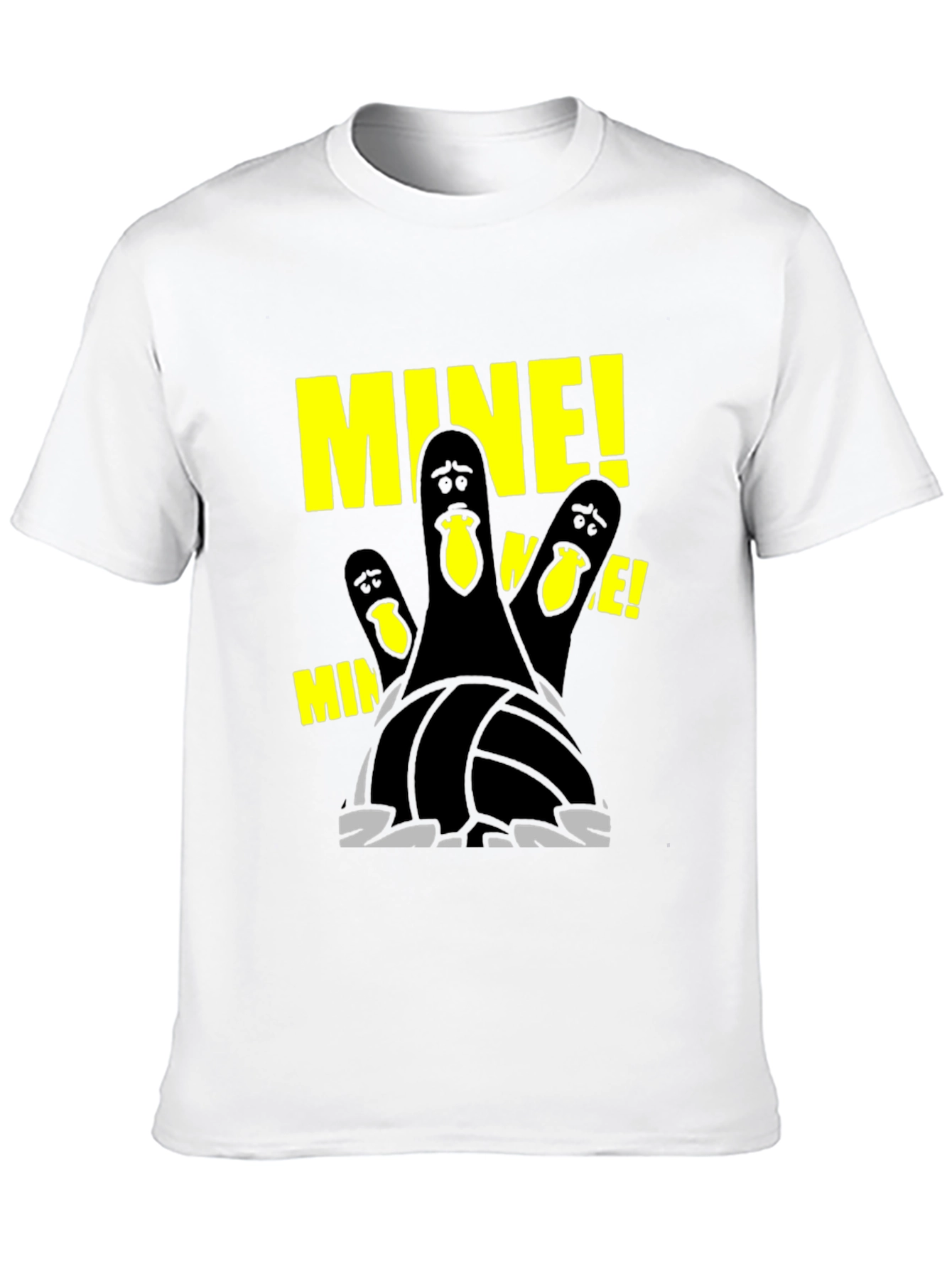 Black Funny Bowling Pins "MINE" T-Shirt view 10