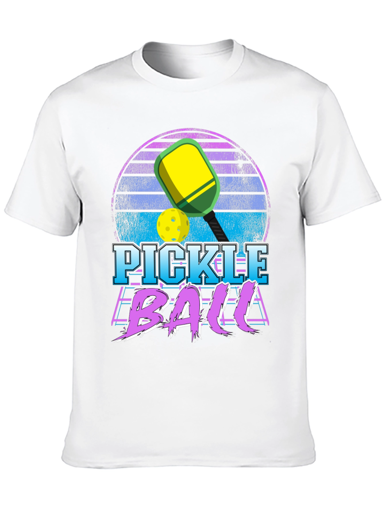 Black Retro Pickleball Graphic T-Shirt view 10