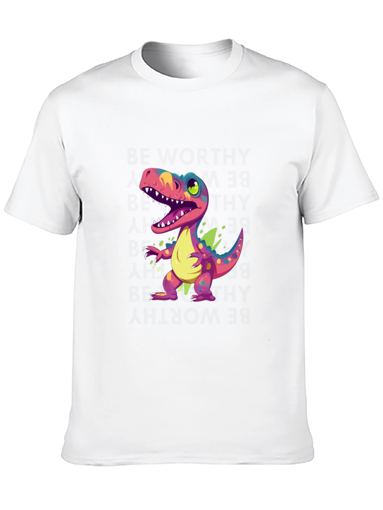 Black Cartoon Dinosaur Graphic Tee view 10