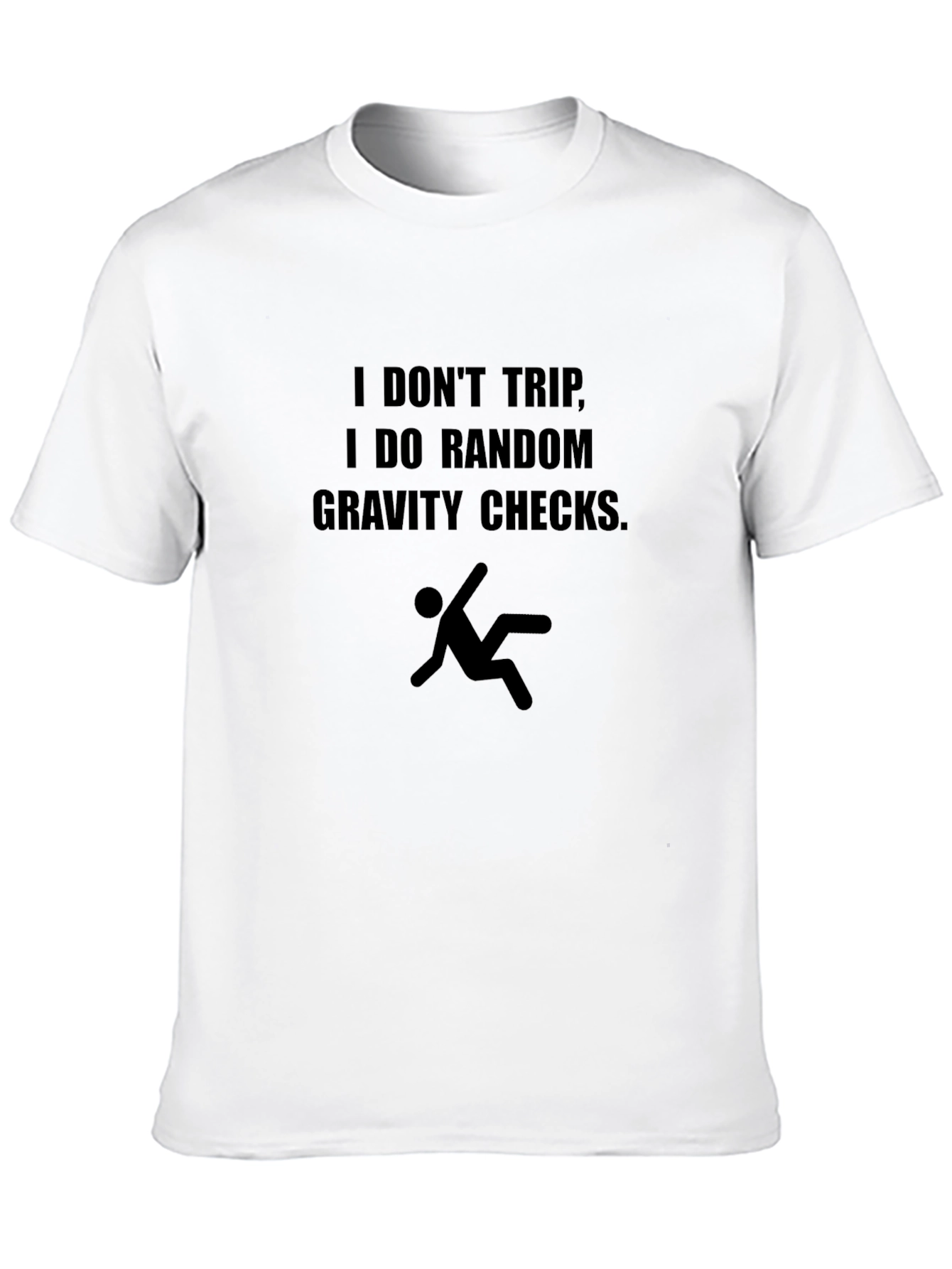 Black Random Gravity Checks Graphic Tee view 10