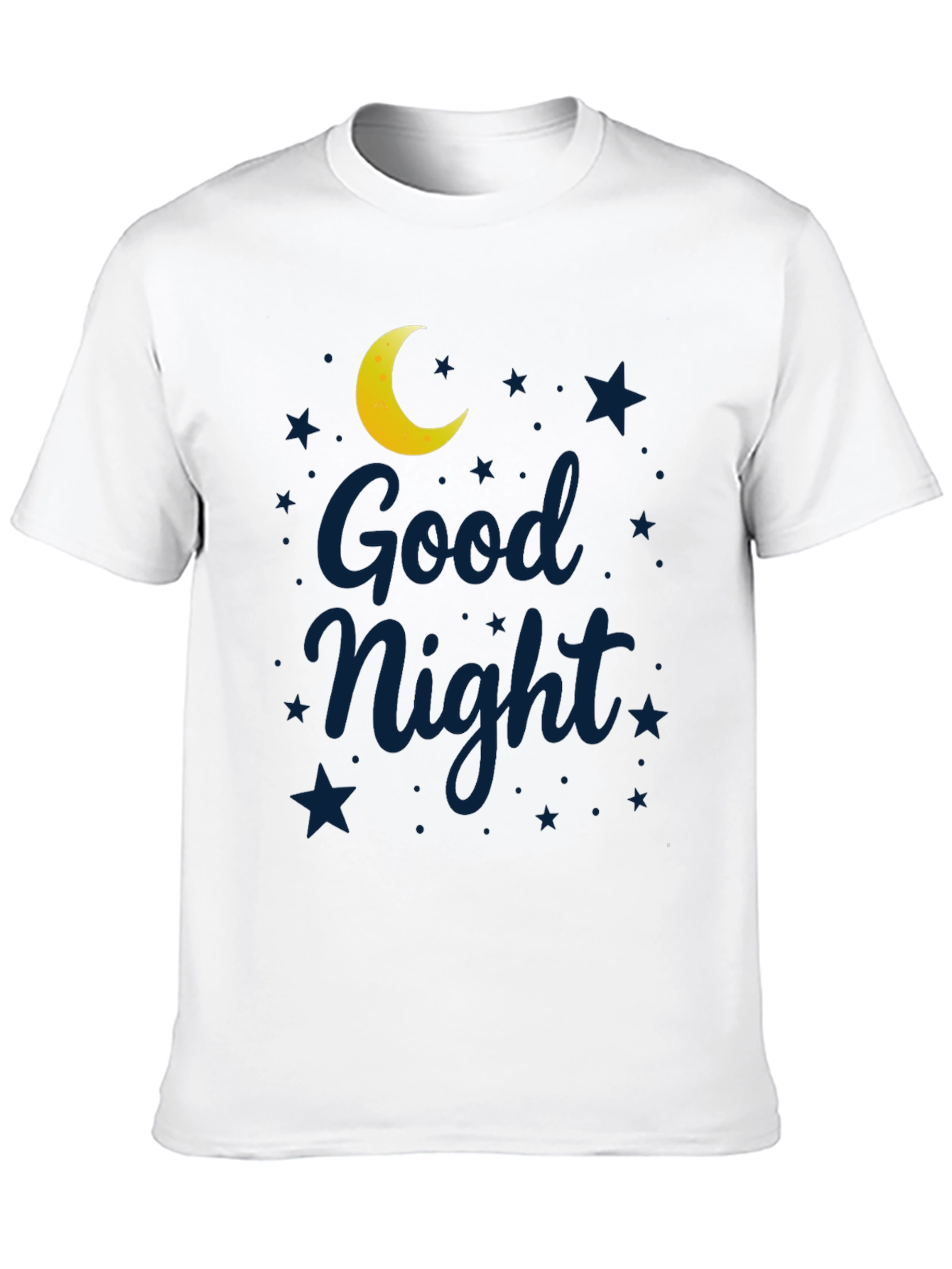 Black Good Night Moon & Stars Graphic Black T-Shirt view 10