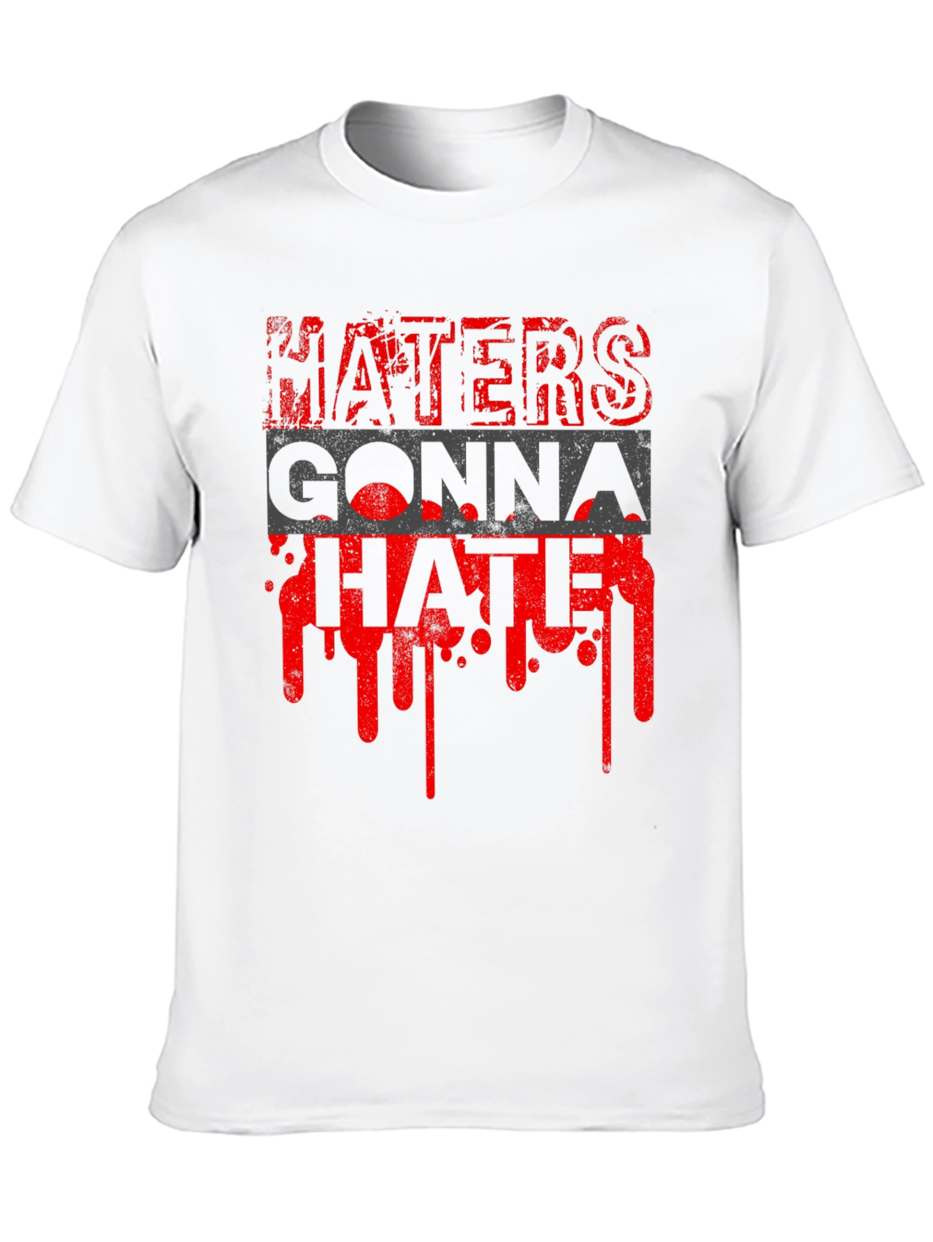 Black Haters Gonna Hate Graphic Tee - Men's Black T-Shirt view 10