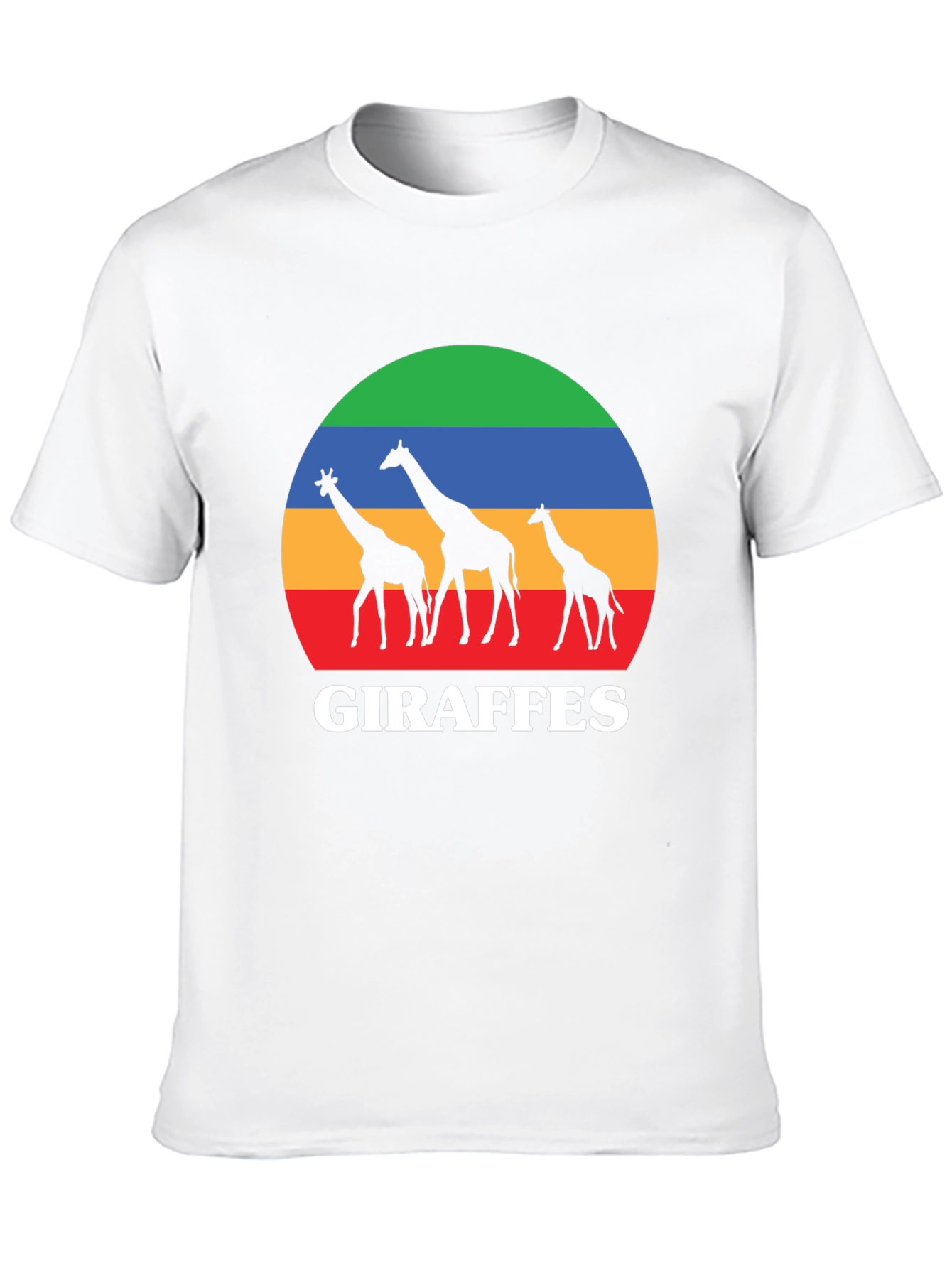 Black Giraffes Sunset Black T-Shirt view 10