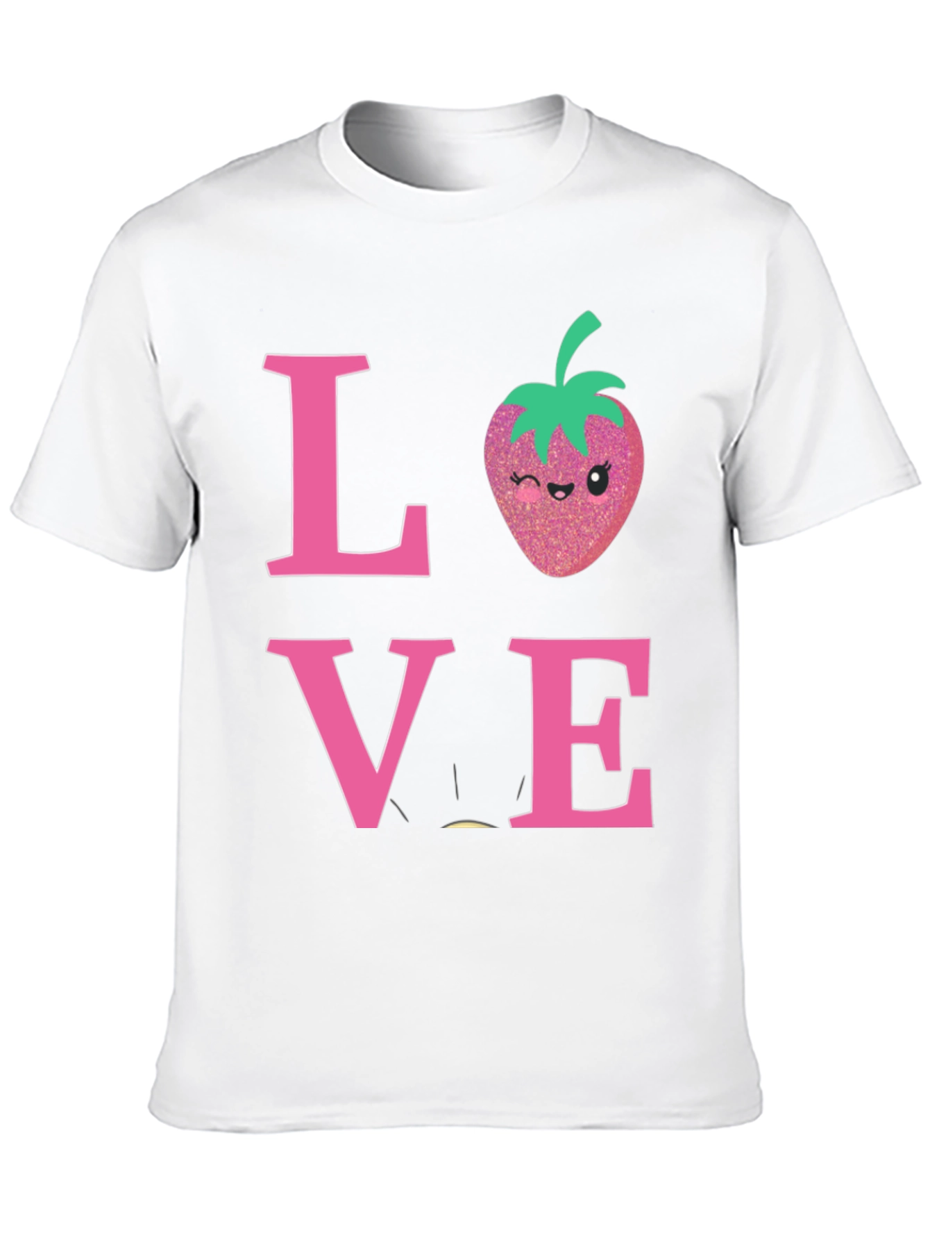 Black Love Strawberry Graphic T-Shirt view 10
