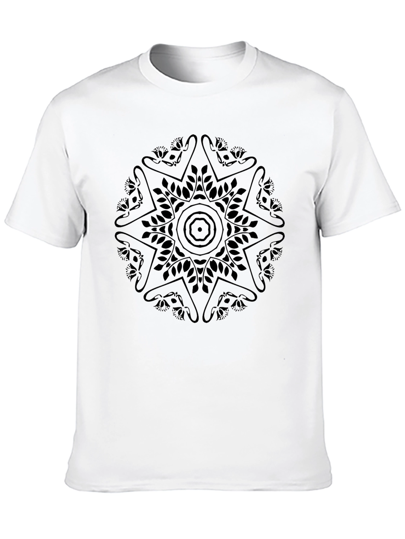 Black Black Mandala Graphic T-Shirt view 10