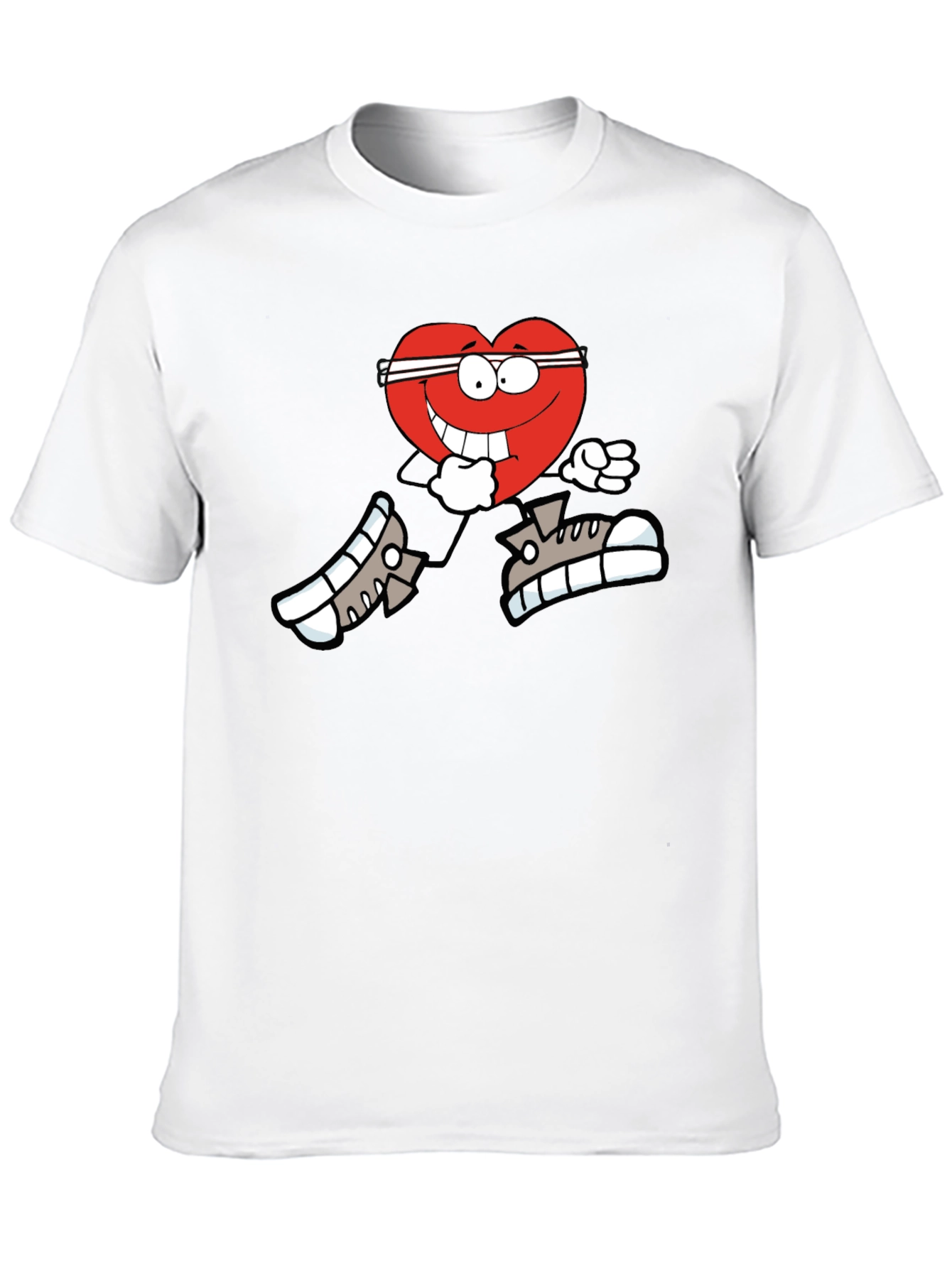 Black Running Heart Graphic Tee - Black Cotton Blend view 10