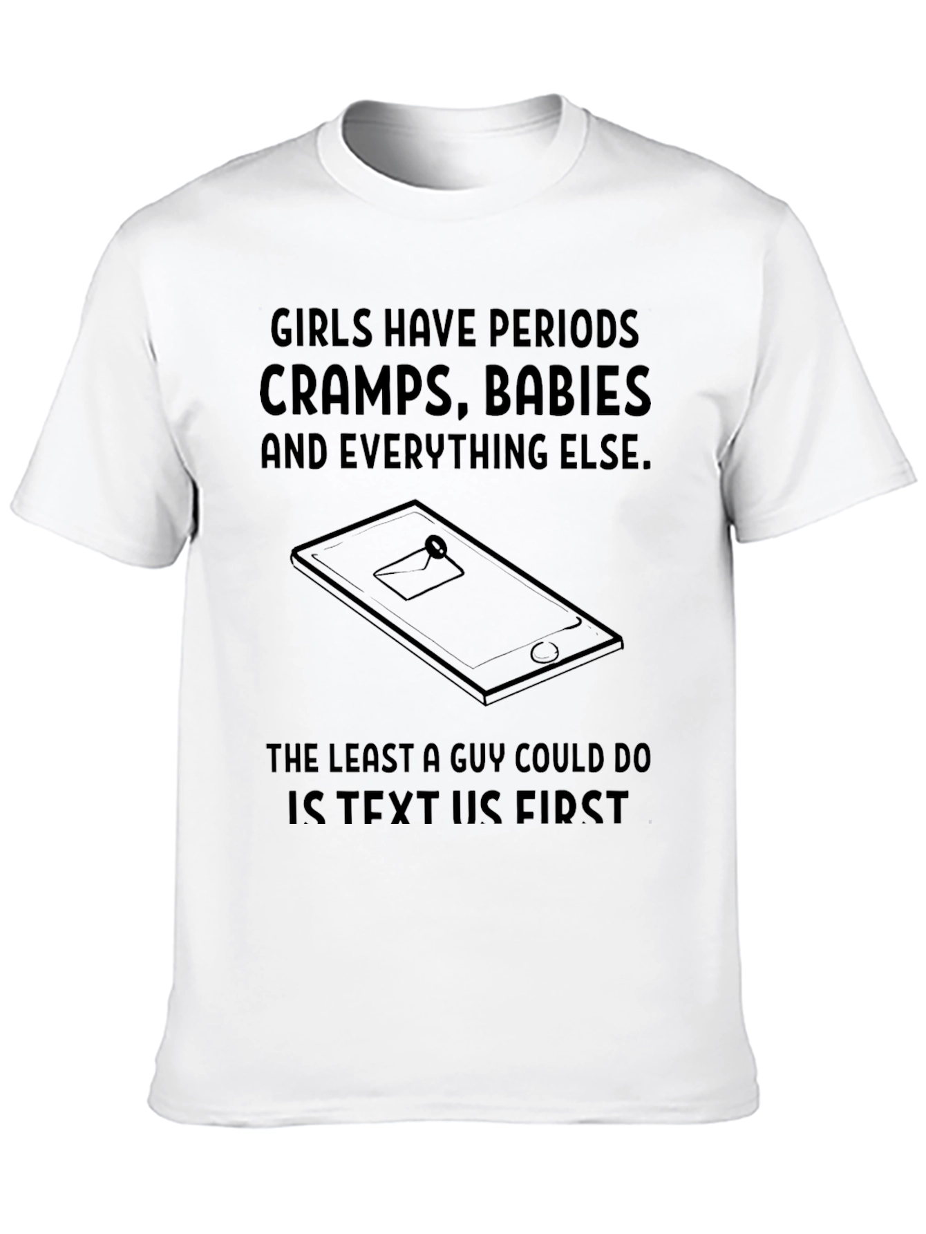 Black Girls Have Periods Funny Graphic T-Shirt view 10