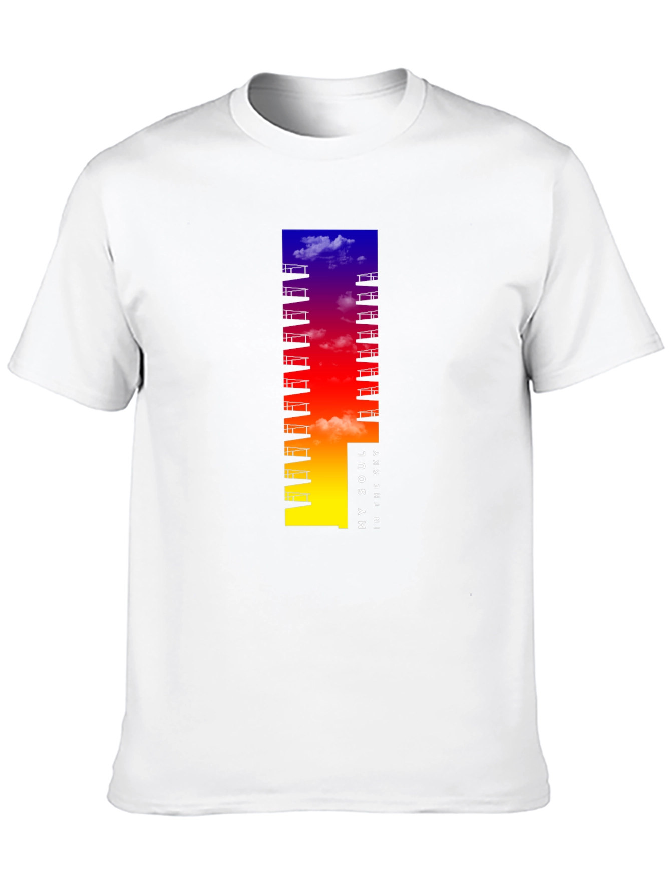 Black My Soul in the Sky Black Graphic T-Shirt view 10