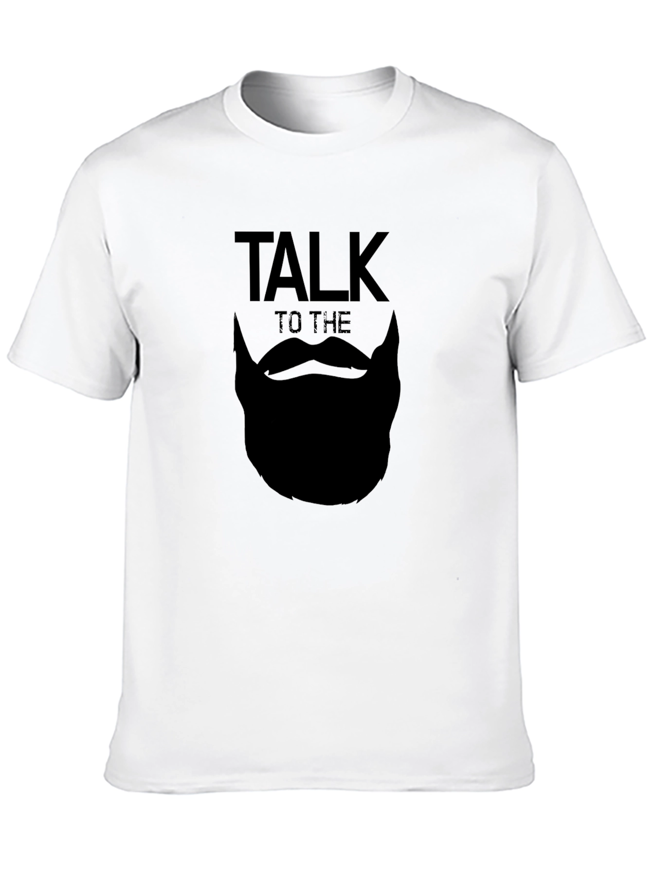 Black Talk to the Beard T-Shirt - Black Graphic Tee view 10