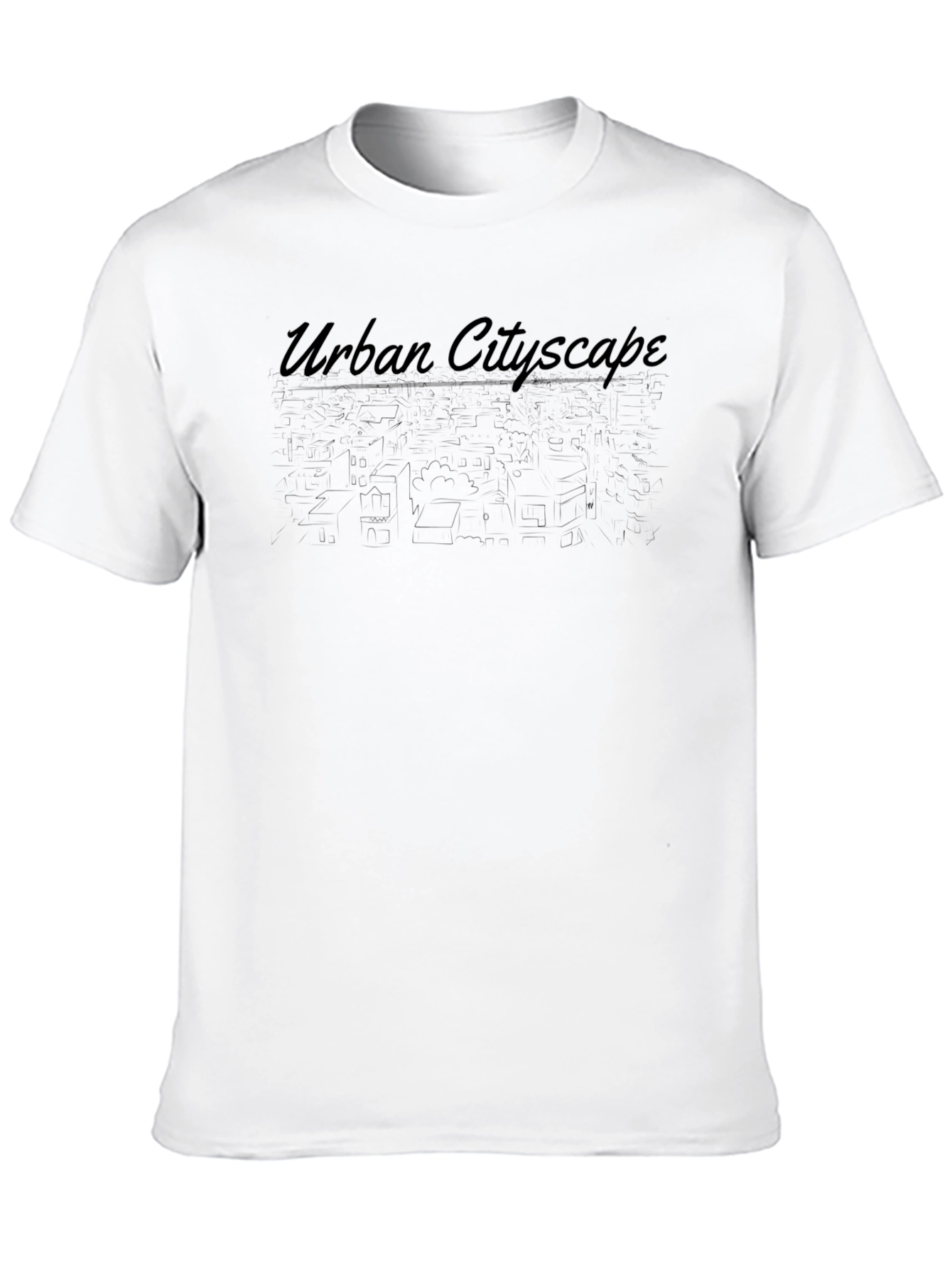 Black Urban Cityscape Graphic Tee - Black Short Sleeve view 10