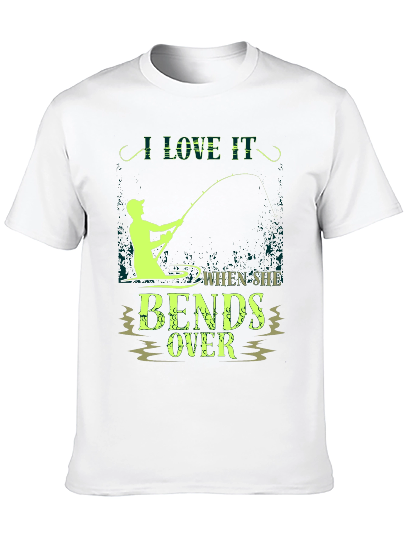 Black Fishing Humor T-Shirt - I Love It When She Bends Over view 10
