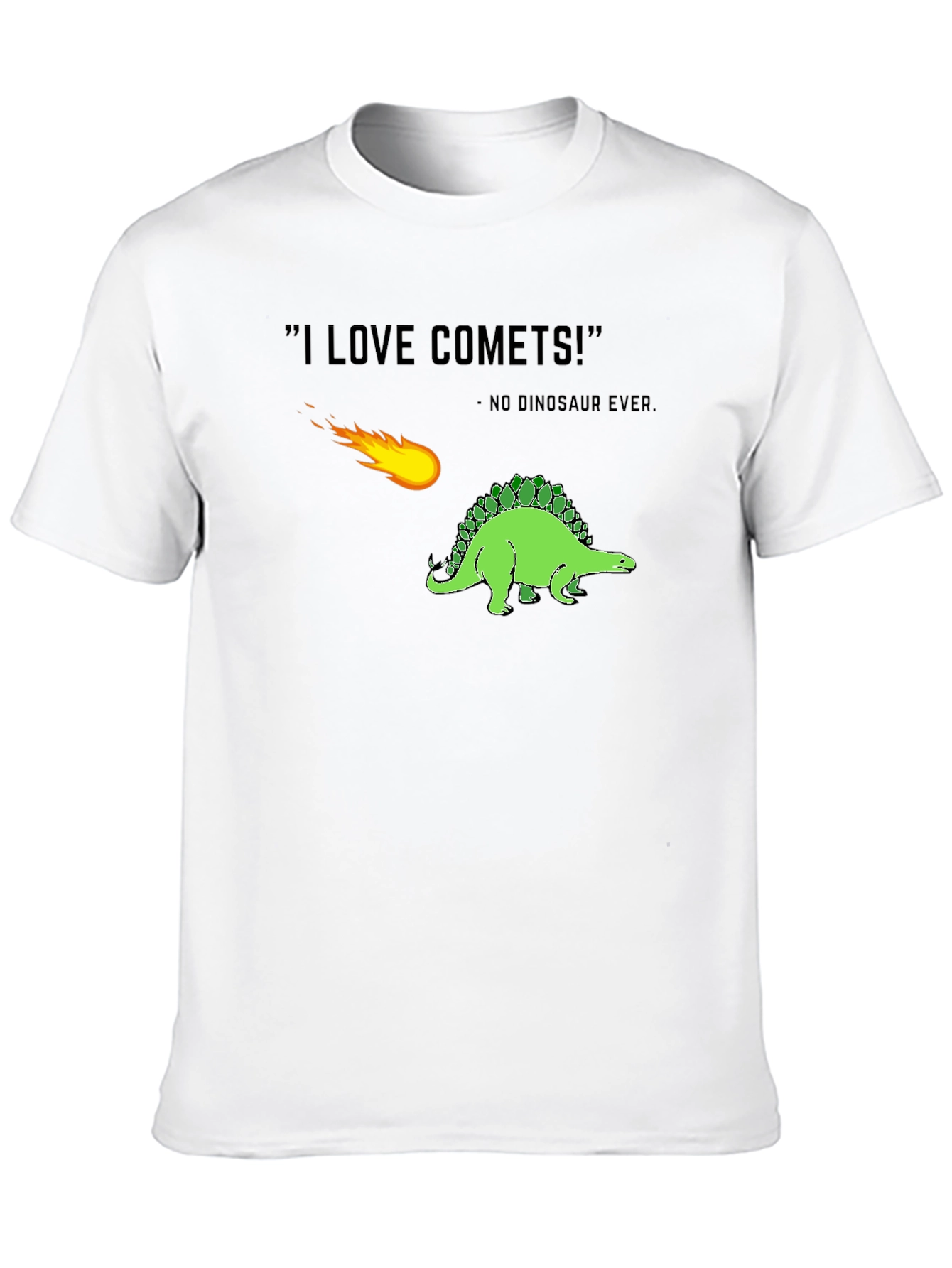 Black Dinosaur Comet T-Shirt - No Dinosaur Ever! view 10