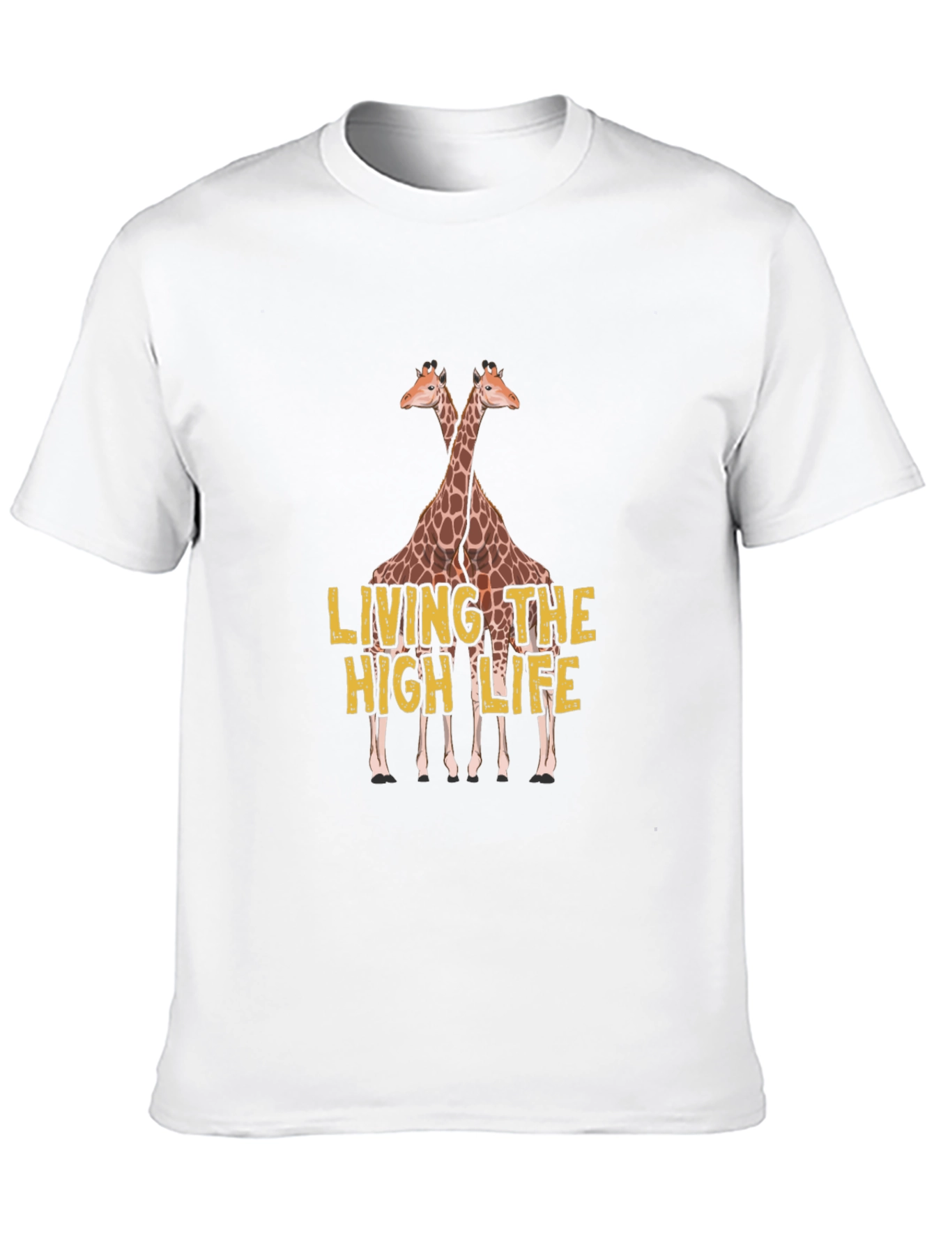 Black Living the High Life Giraffe T-Shirt view 10