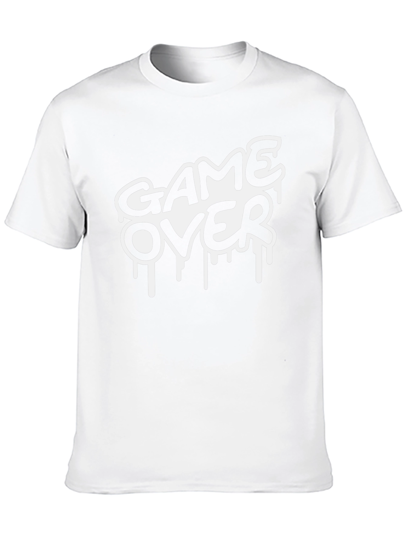 Black Game Over Graphic T-Shirt - Black Cotton Tee view 10