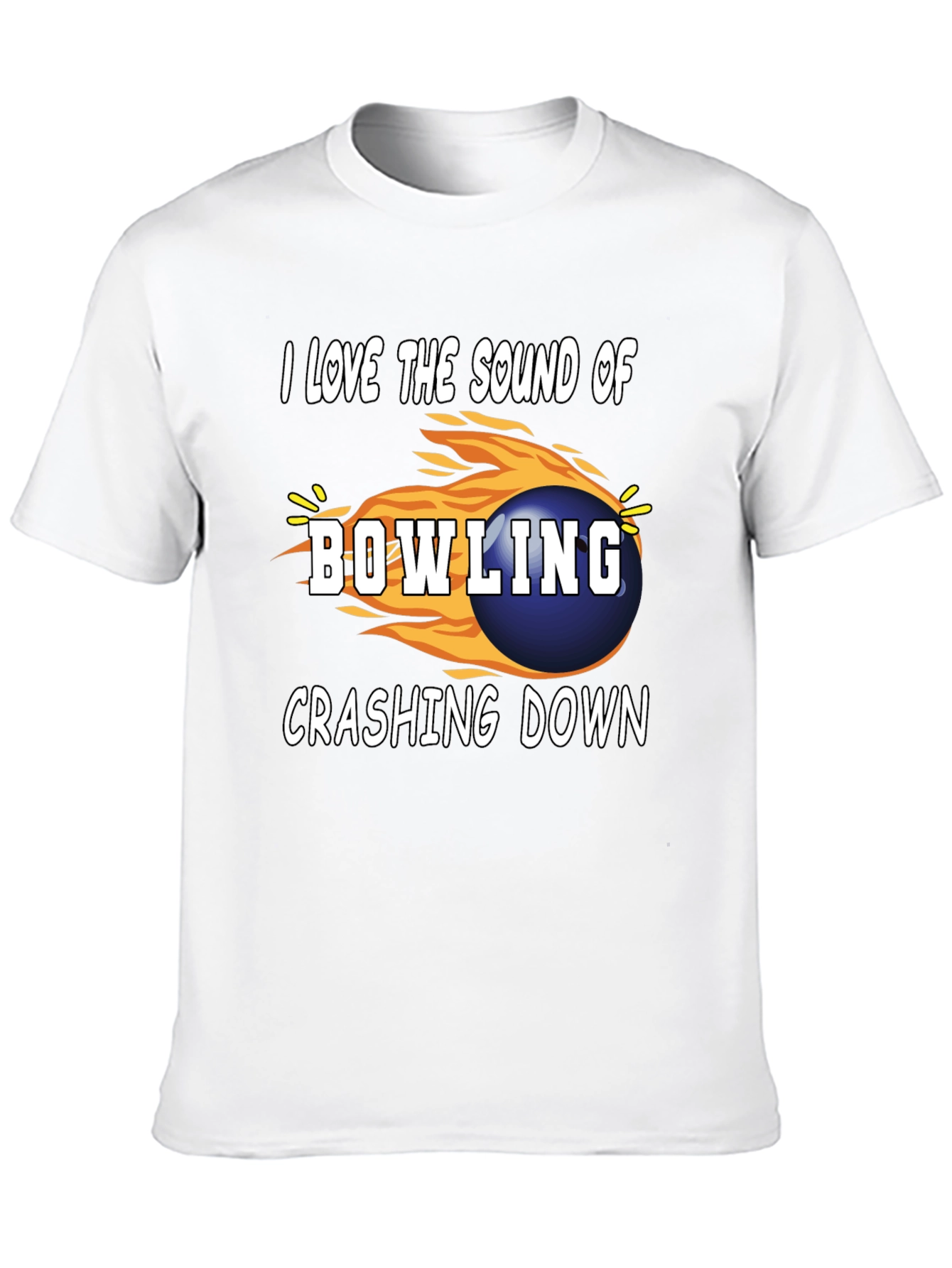 Black Bowling Lover Graphic T-Shirt view 10