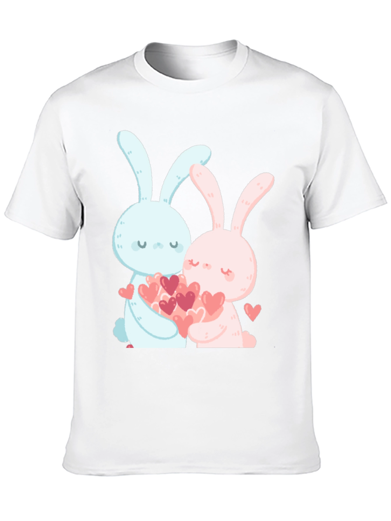 Black Valentine's Day Bunny Heart T-Shirt view 10